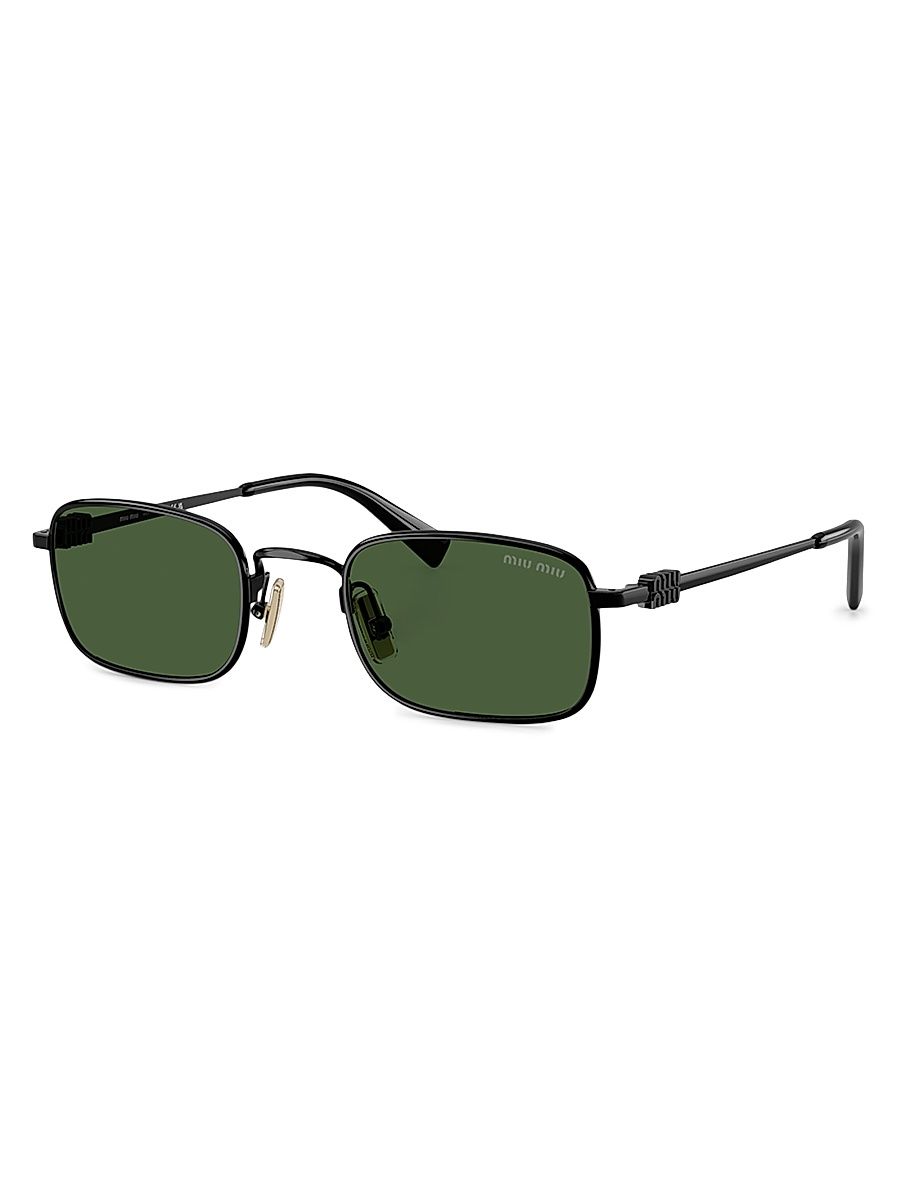 Women's 49MM Rectangular Sunglasses - Black