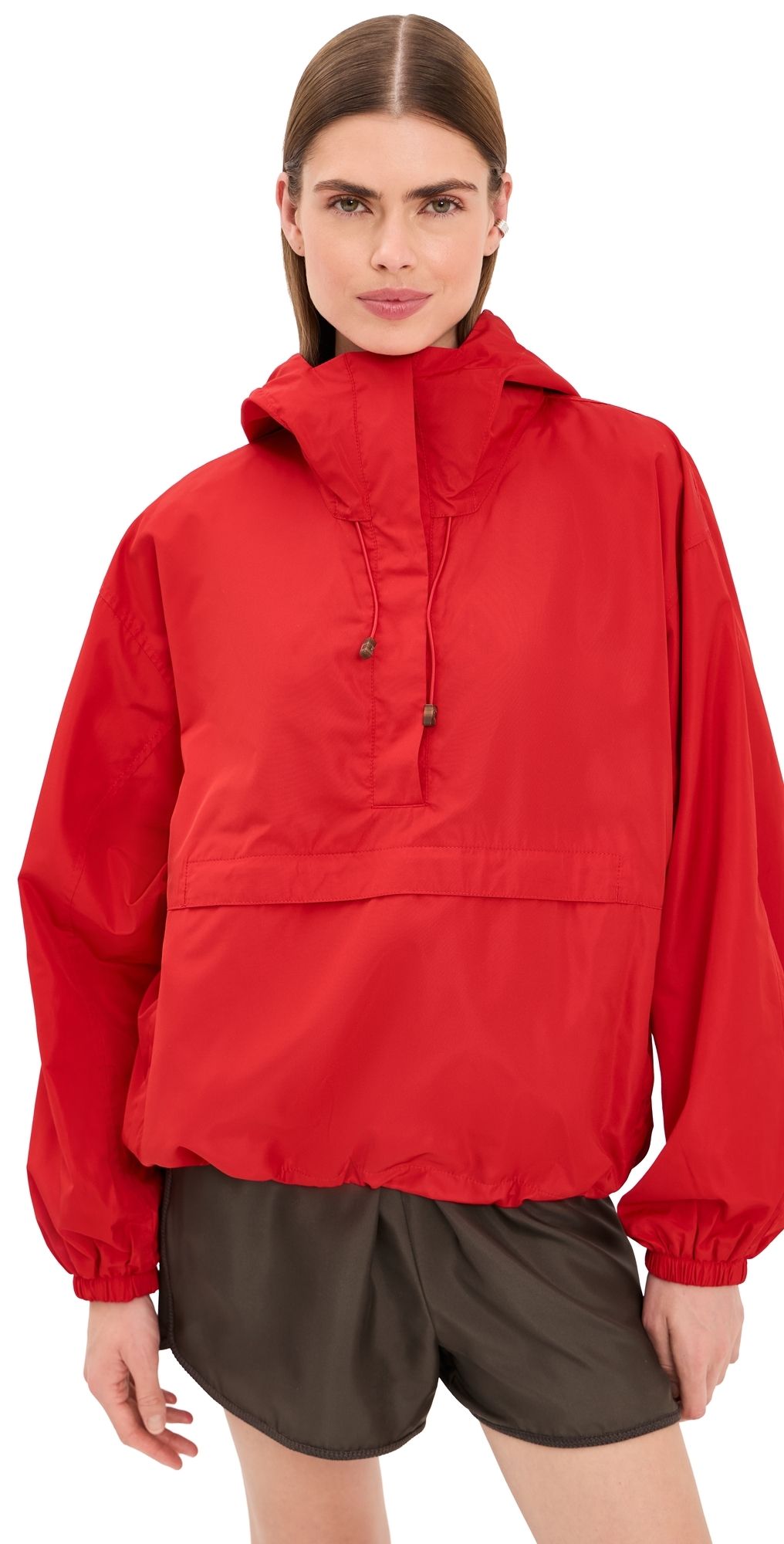 Róhe Volume Silk-Blend Anorak Red L