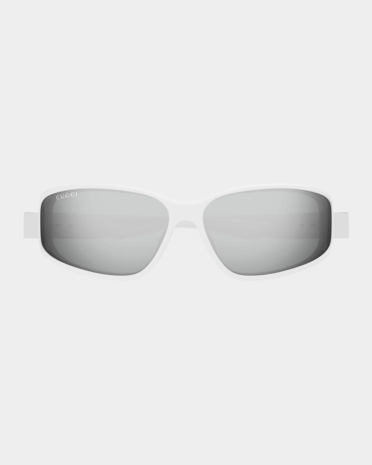 Men & apos;s Rectangular Acetate Wrap Sunglasses