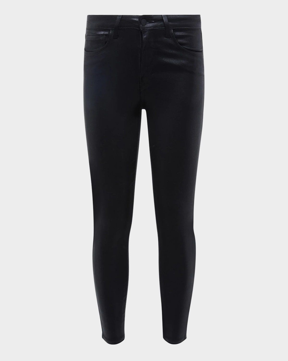 Margot Coated High-Rise Skinny Ankle Jeans
