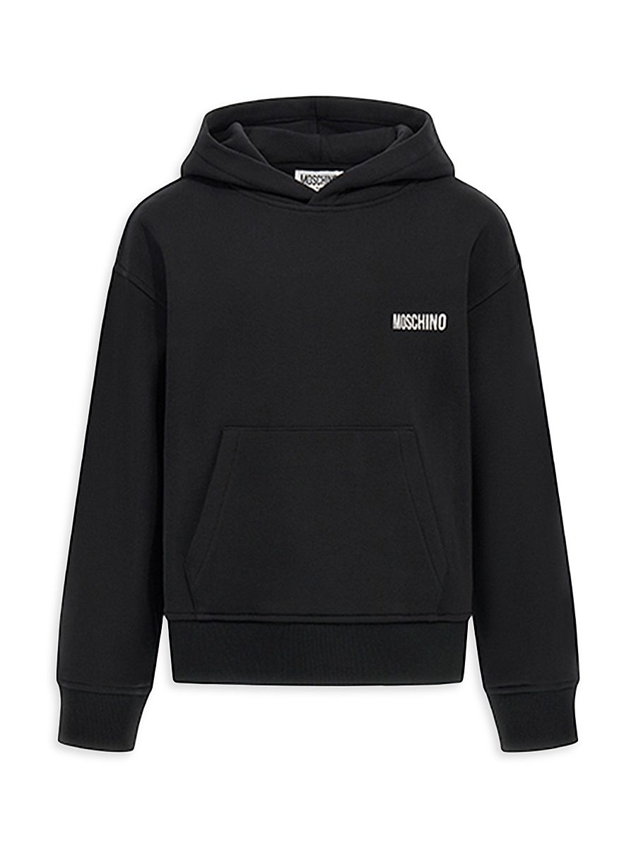 Little Kid's & Kid's Logo Fleece Hoodie - Nero - Size 5