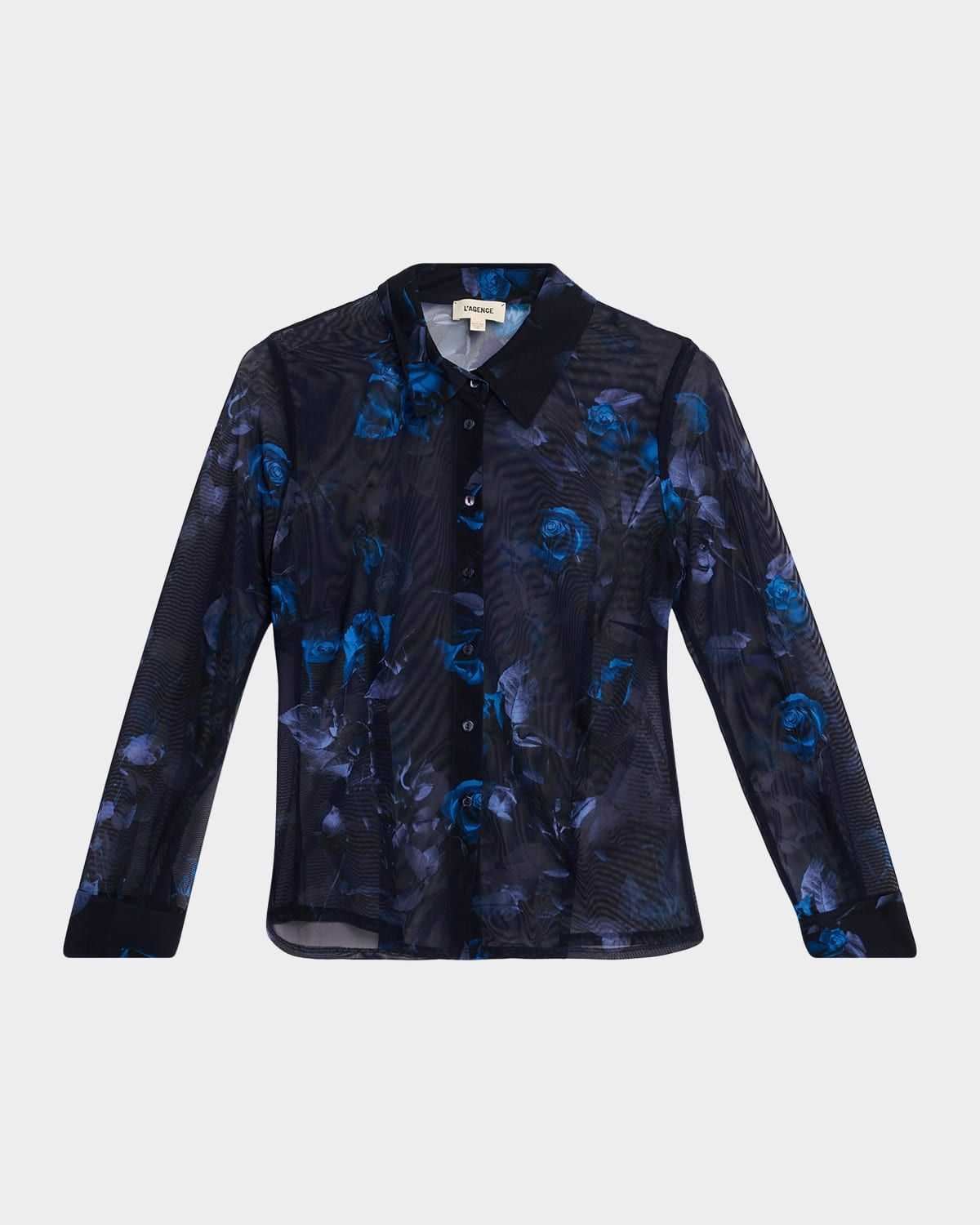 Indiana Fitted Semi-Sheer Blouse