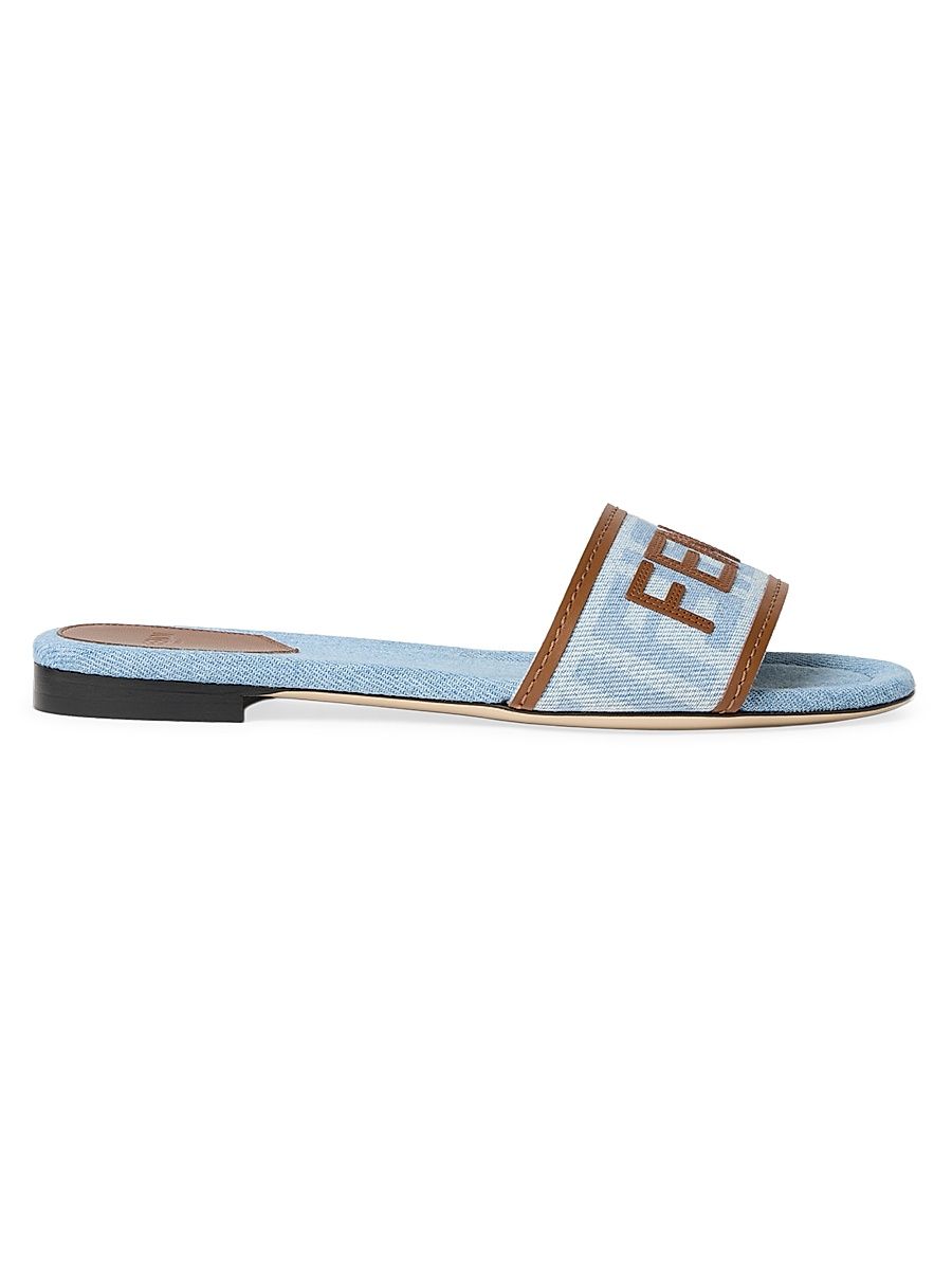 Women's Logo Denim Sandals - Denim Cielo Sellier - Size 11