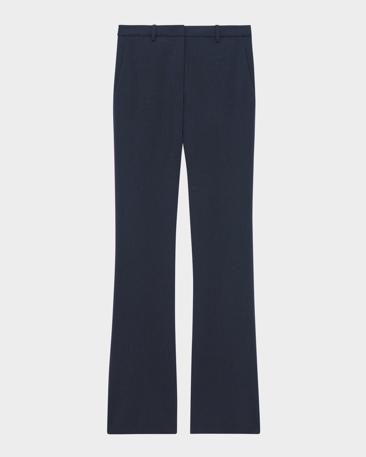 Traceable Wool Slim Straight-Leg Trousers