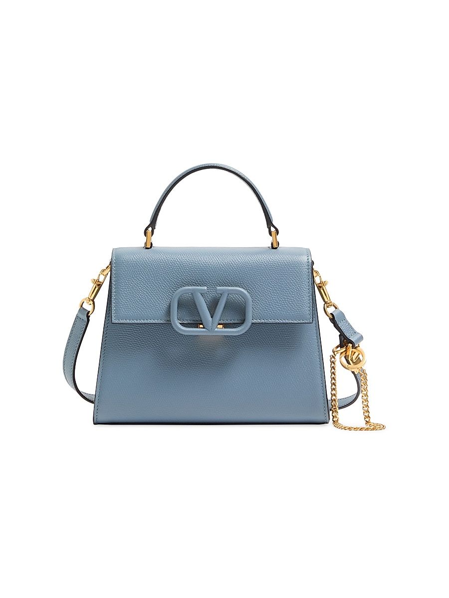 Women's Small Vsling Grainy Calfskin Handbag - Stone