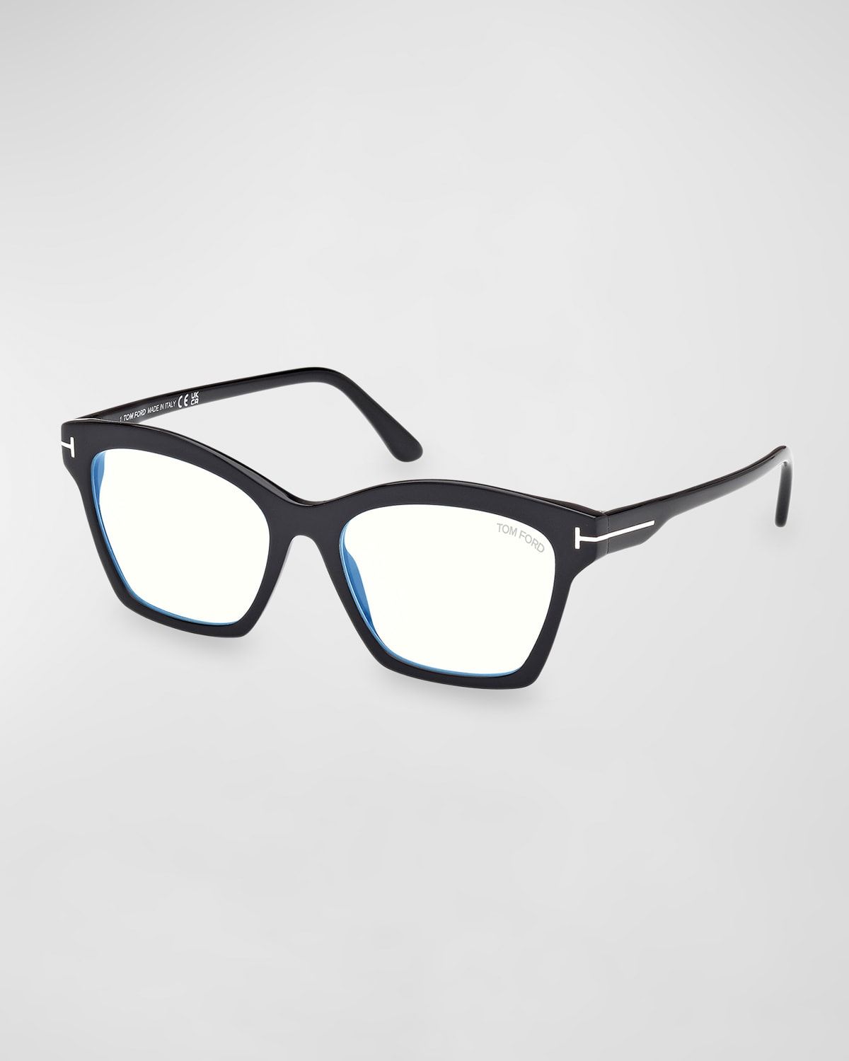 54mm Square Blue Block Glasses