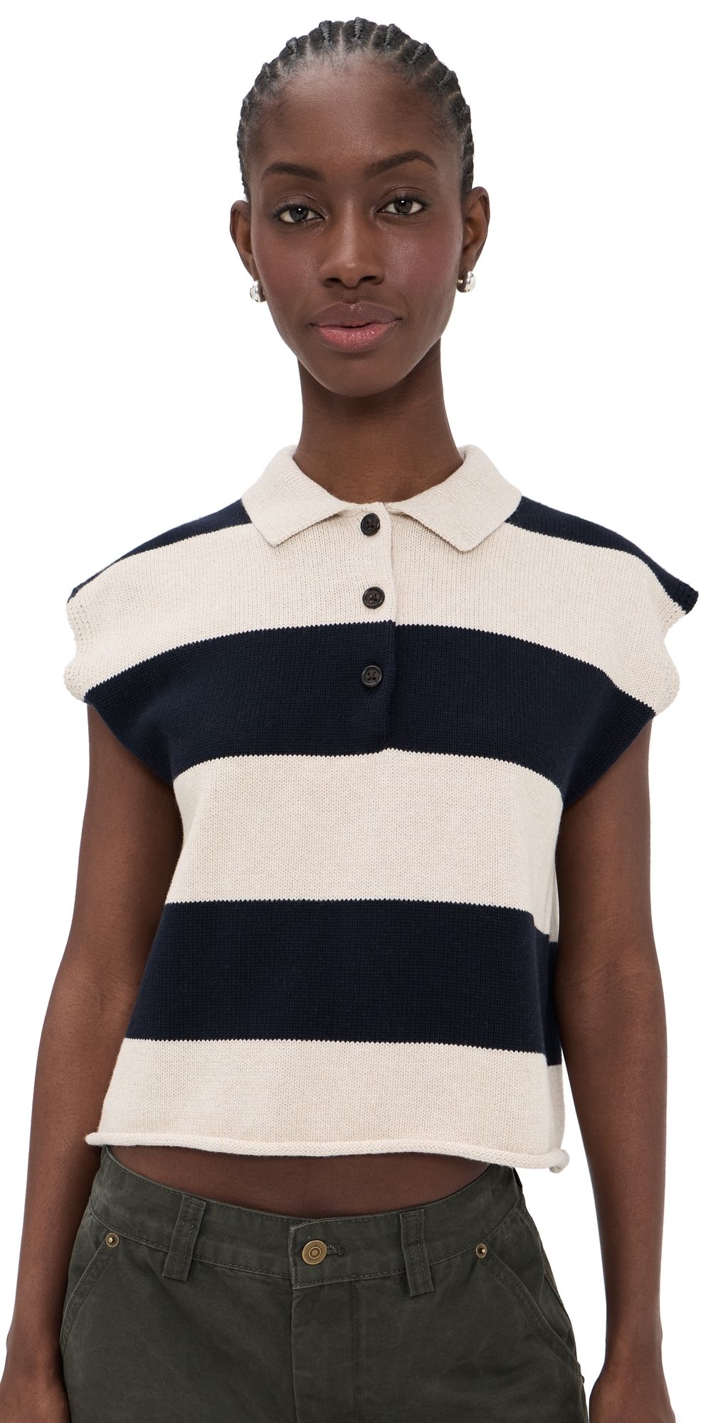 Velvet Zoella Pullover Oat/Navy XL