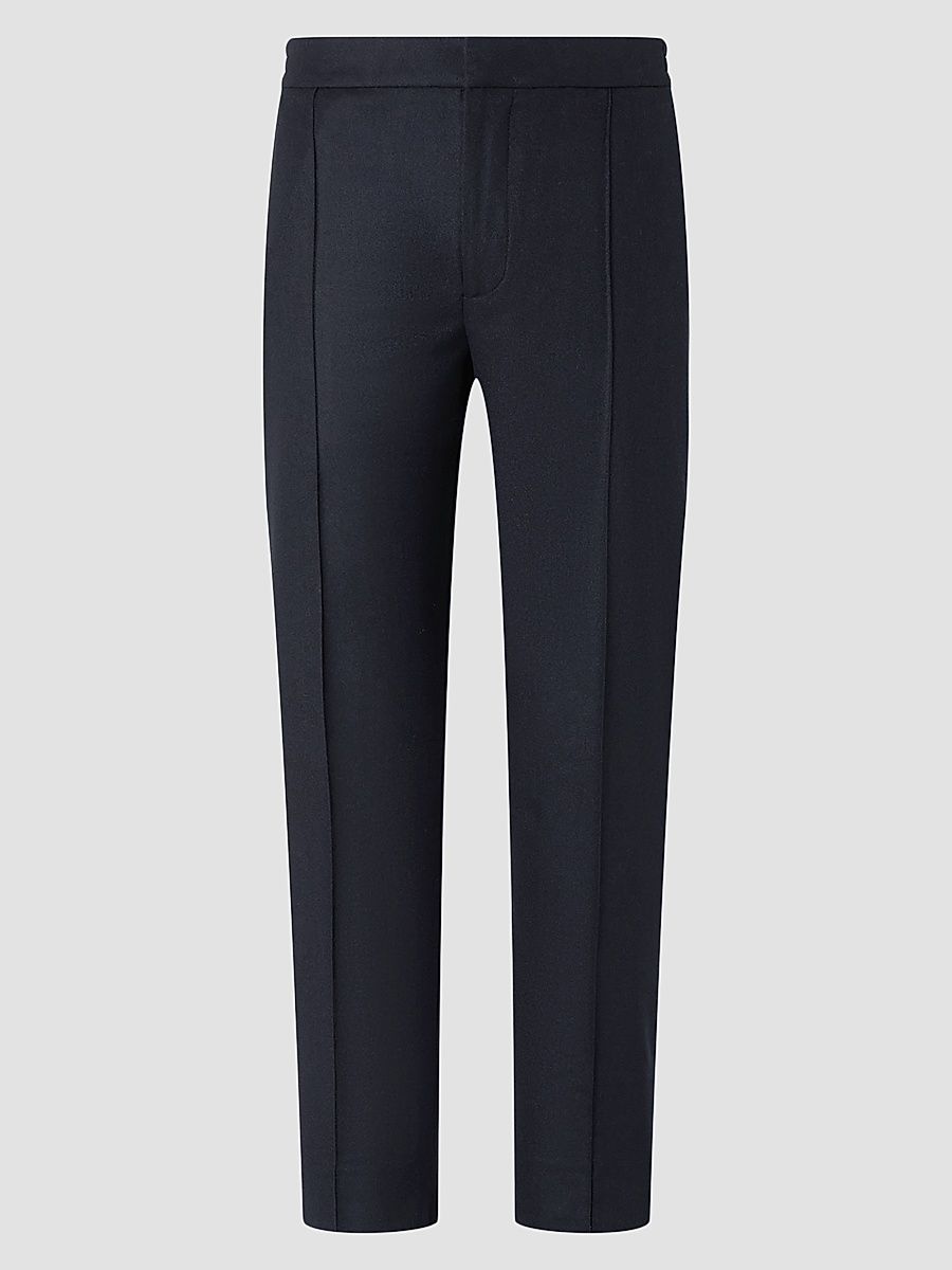 Men's Wool, Silk and Cashmere Pants - Navy Blue - Size 44