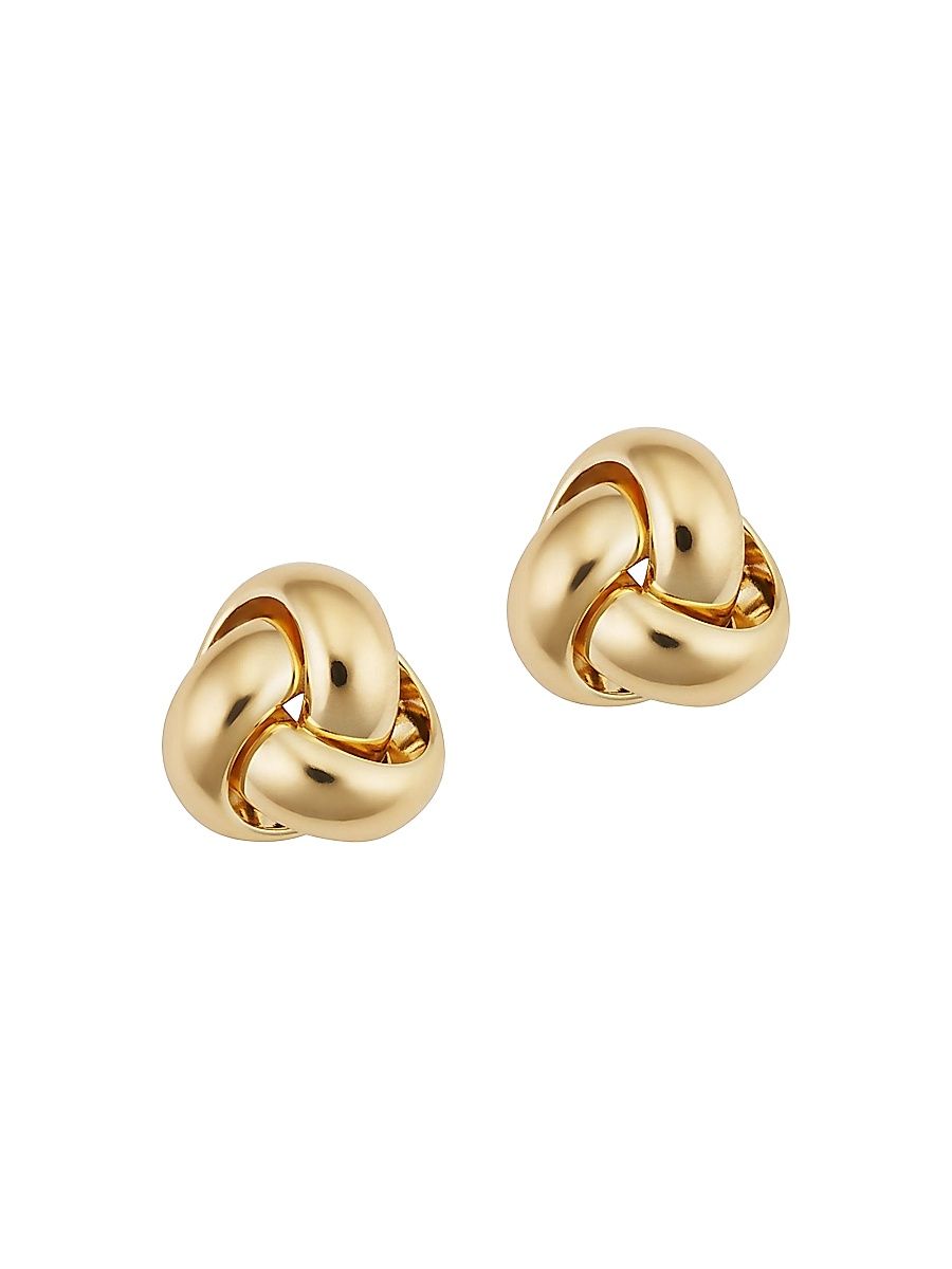 Women's 18K Yellow Gold Knotted Love Studs - Yellow Gold