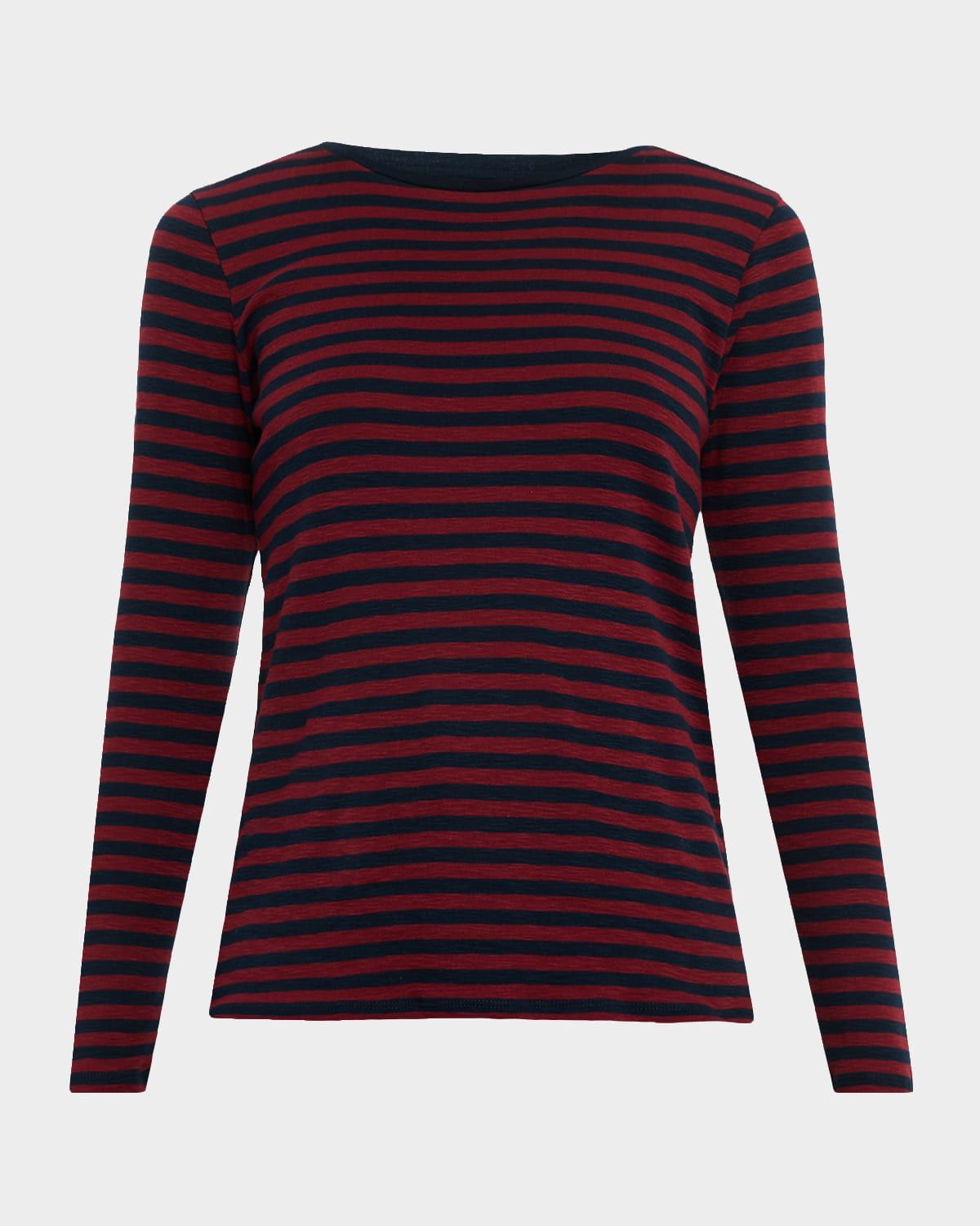 Striped Long-Sleeve Organic Cotton T-Shirt