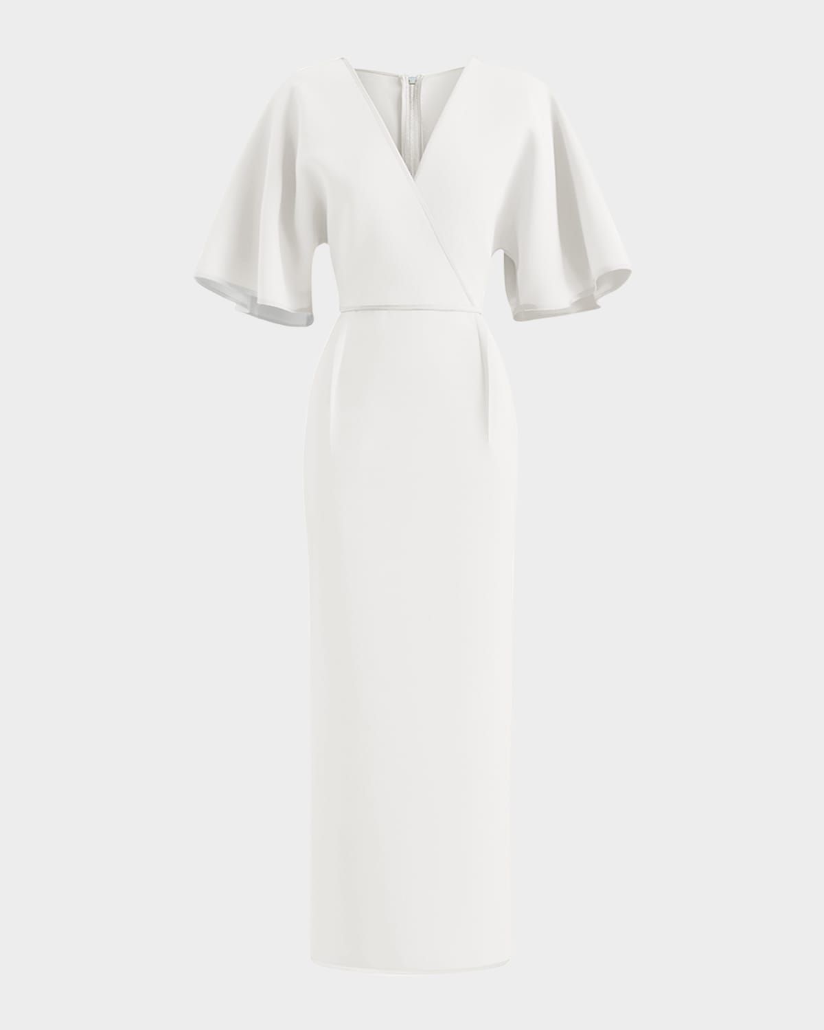 Benefit Flutter-Sleeve Midi Dress