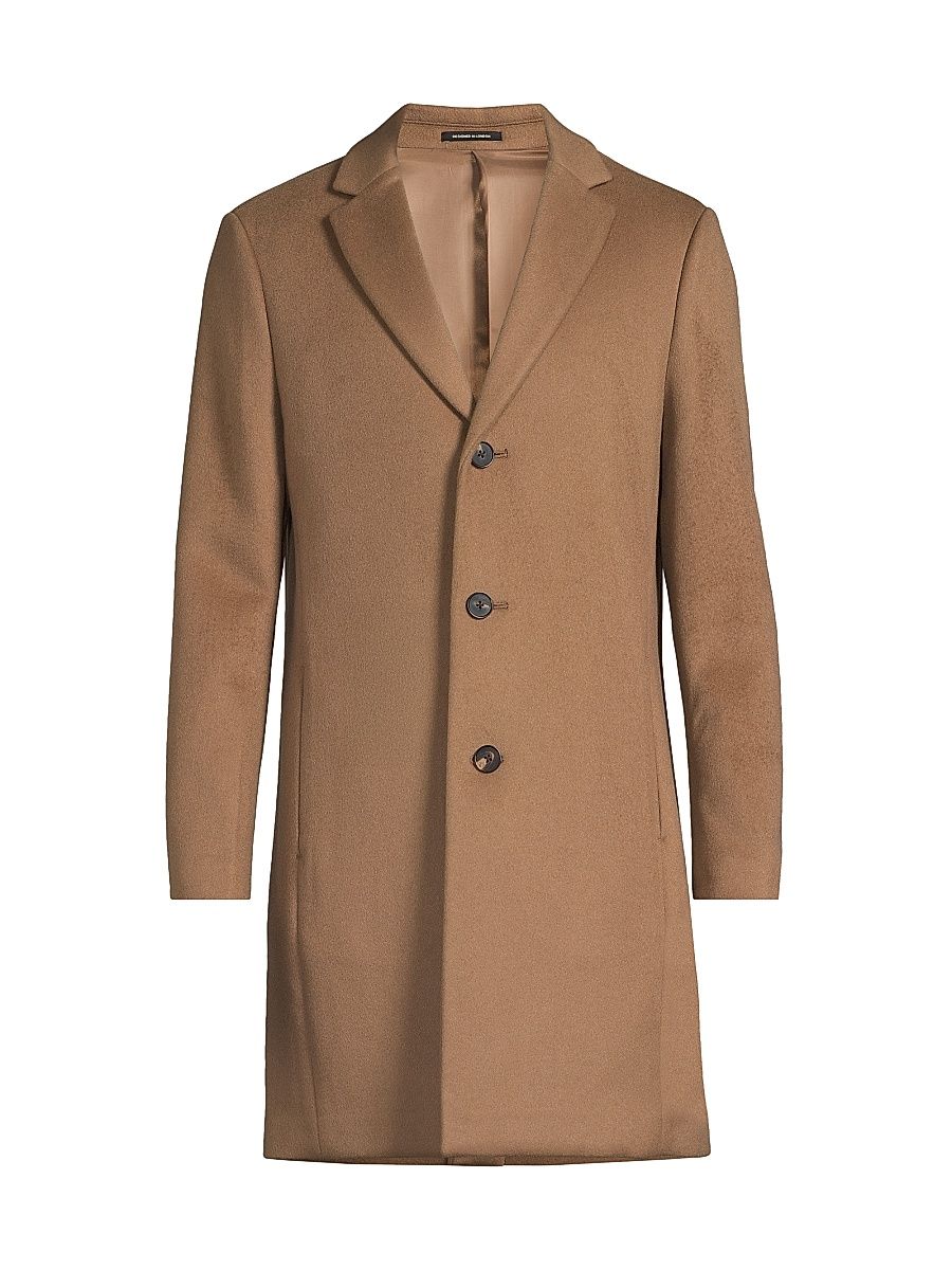 Men's Gable Wool-Blend Topcoat - Light Brown - Size XXL
