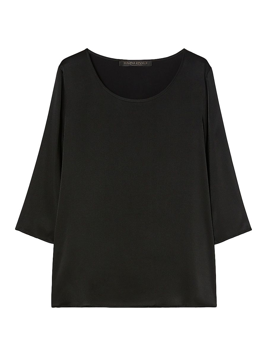 Women's Satin Blouse - Black - Size 12