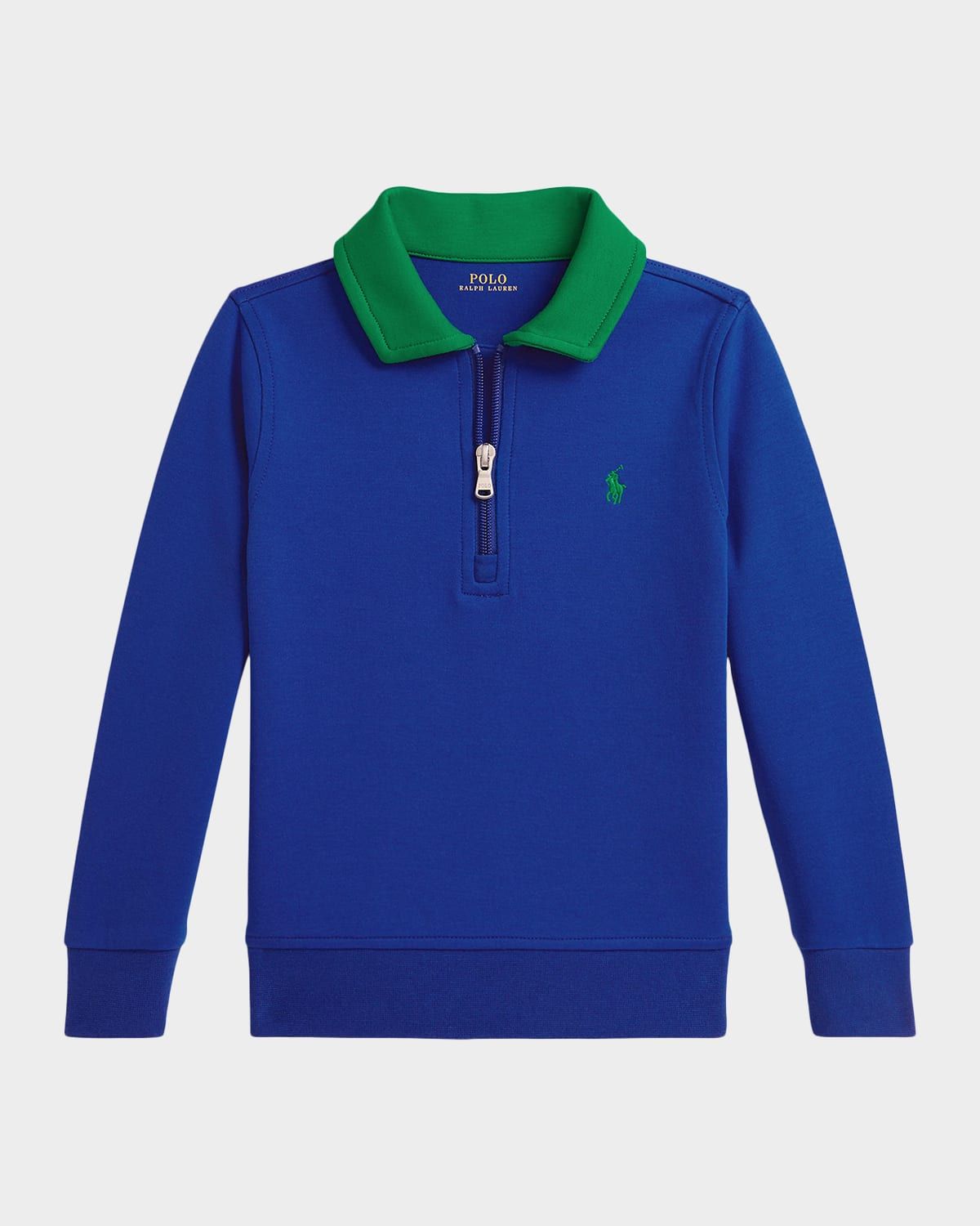 Boy & apos;s Double-Knit Collared Sweatshirt