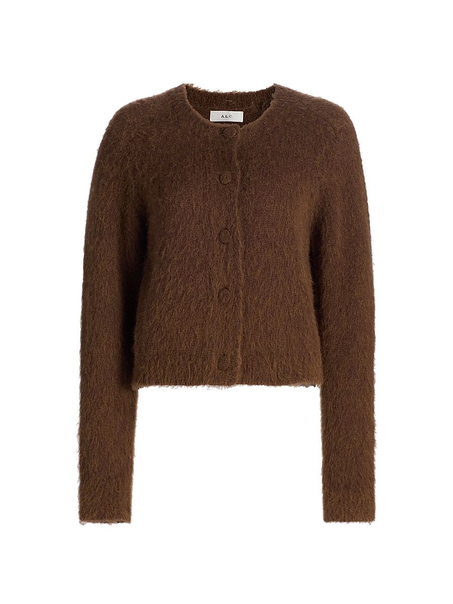 Women's Lainie Alpaca, Wool, & Nylon Cardigan - Bronco - Size Large