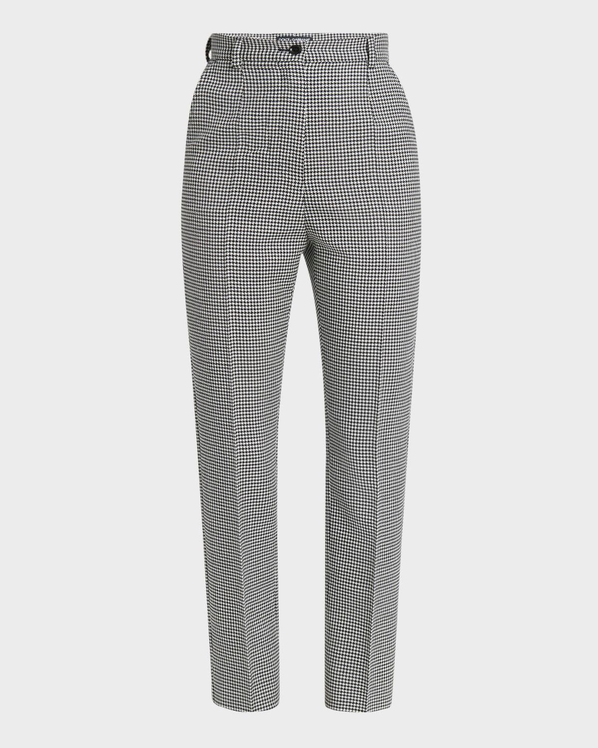 Pied De Poul Wool Straight-Leg Pants