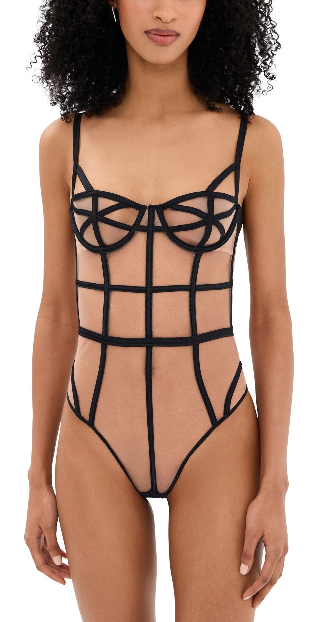 Fleur du Mal Caged Bodysuit Black L