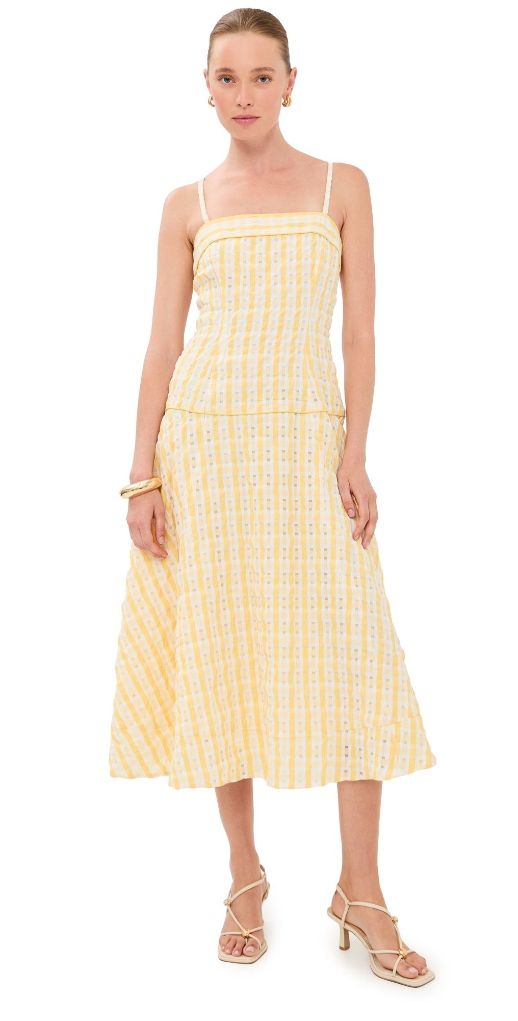Rosie Assoulin Drop Me A Note Dress Yellow 4