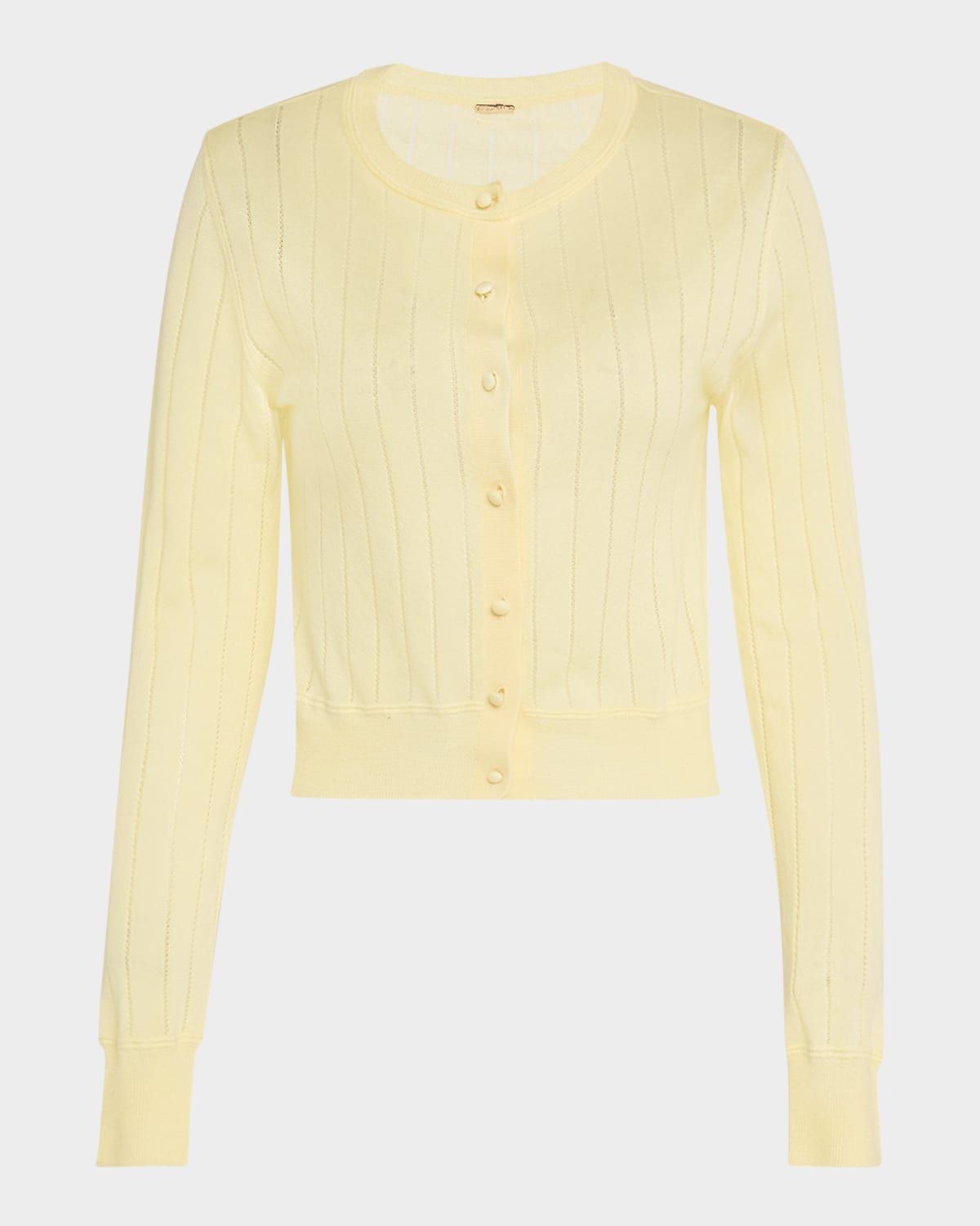 Pointelle Silk Cardigan