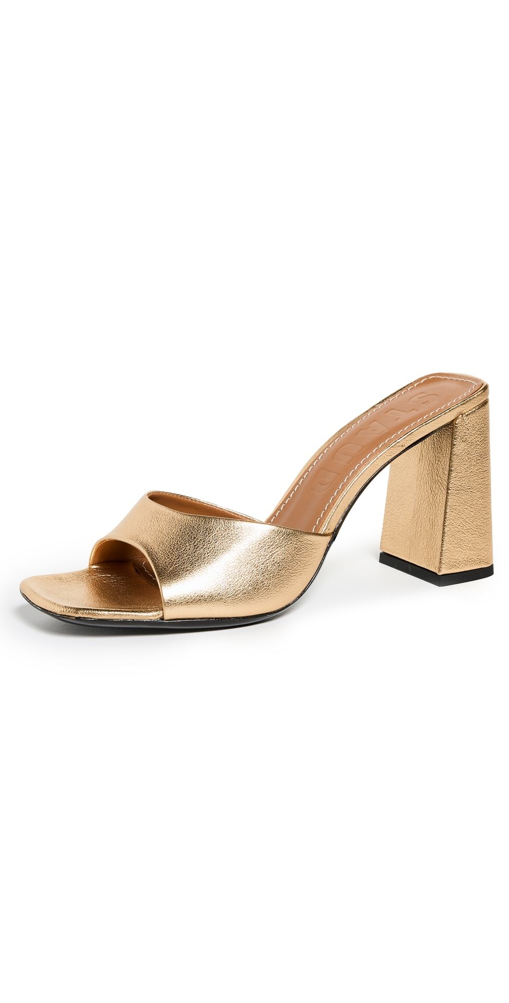 STAUD Sloane Heel Sandals Gold 41