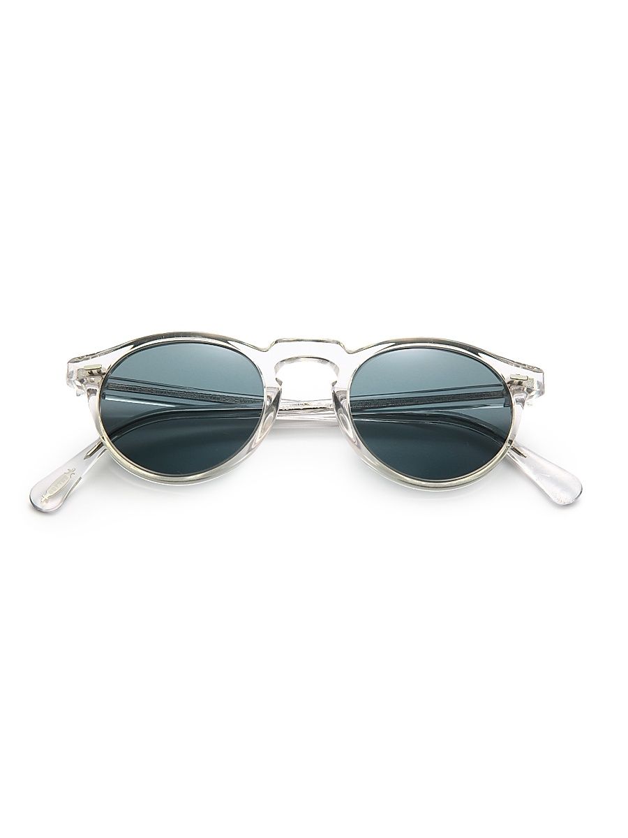 Women's Gregory Peck 47MM Round Sunglasses - Clear