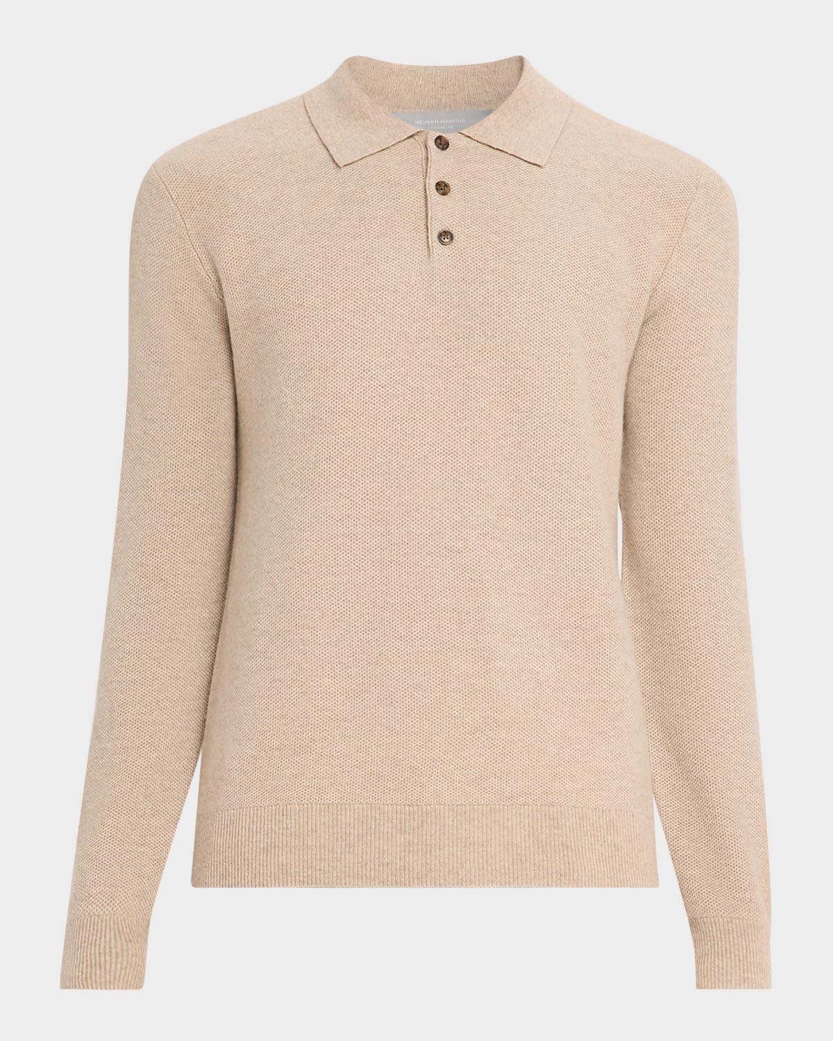 Men & apos;s Cashmere Waffle Knit Polo Sweater