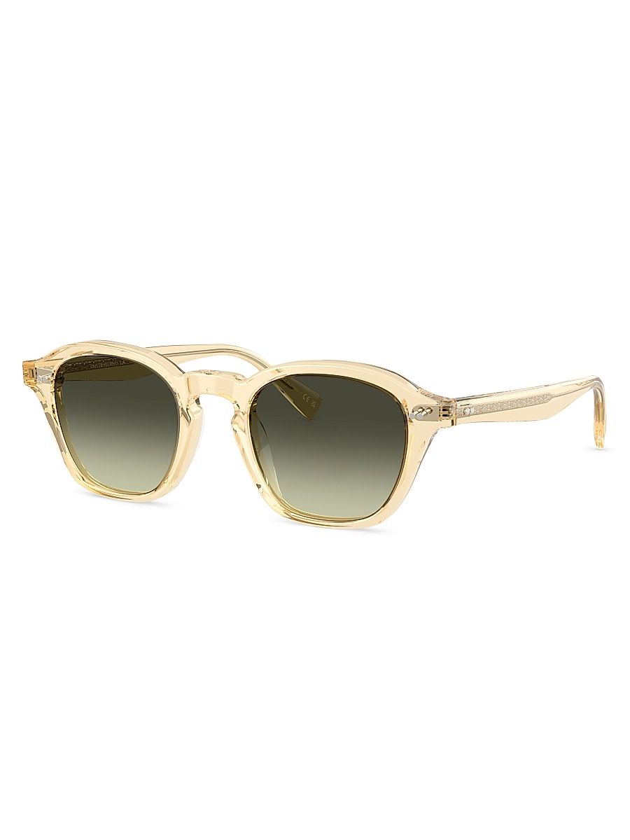 Men's Eyles 48MM Square Sunglasses - Gold Black