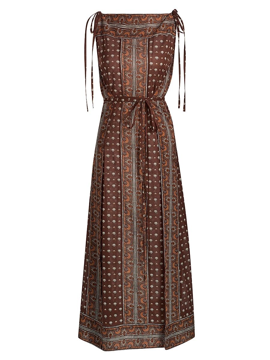 Women's Amarante Shell-Print Cotton Maxi Dress - Terre Foulard De La Mer - Size XXS