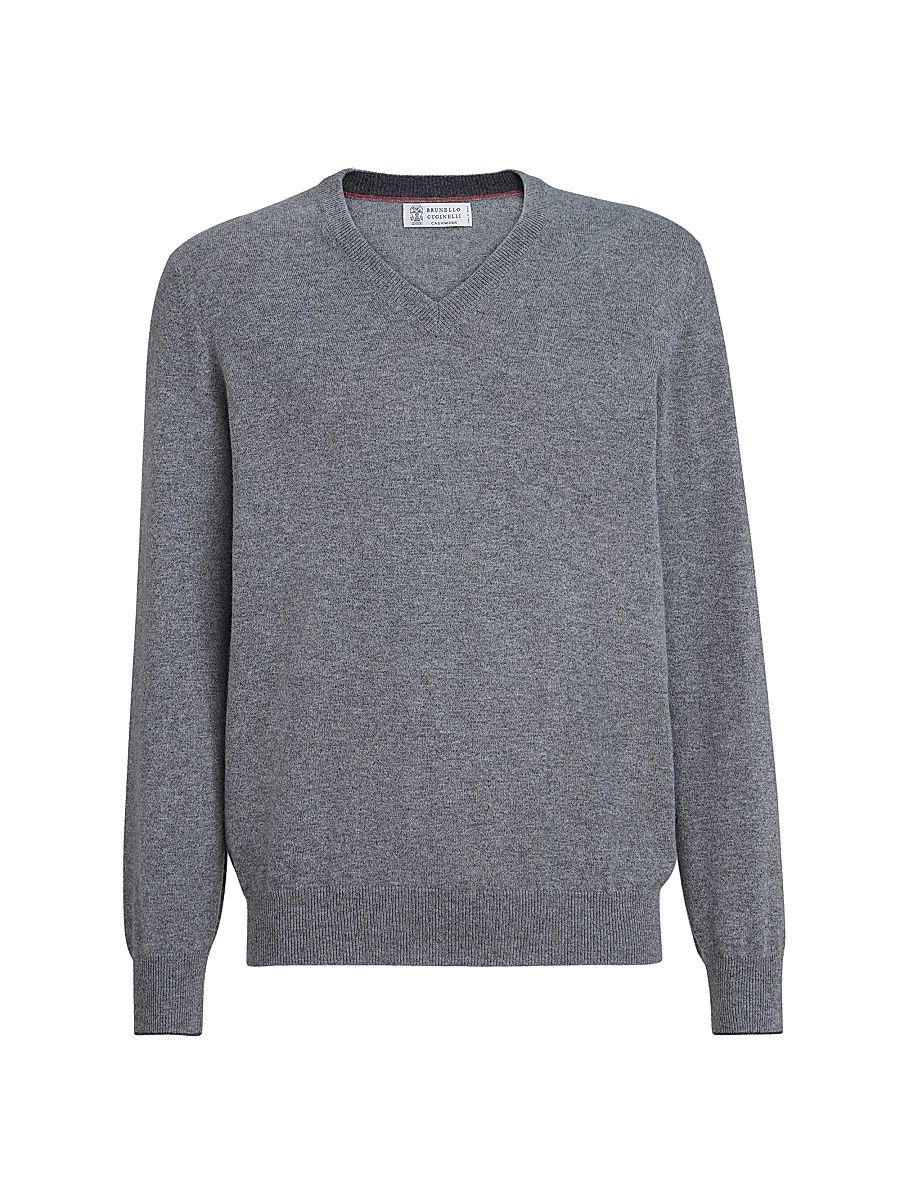 Men's Cashmere Sweater - Dark Grey - Size 48