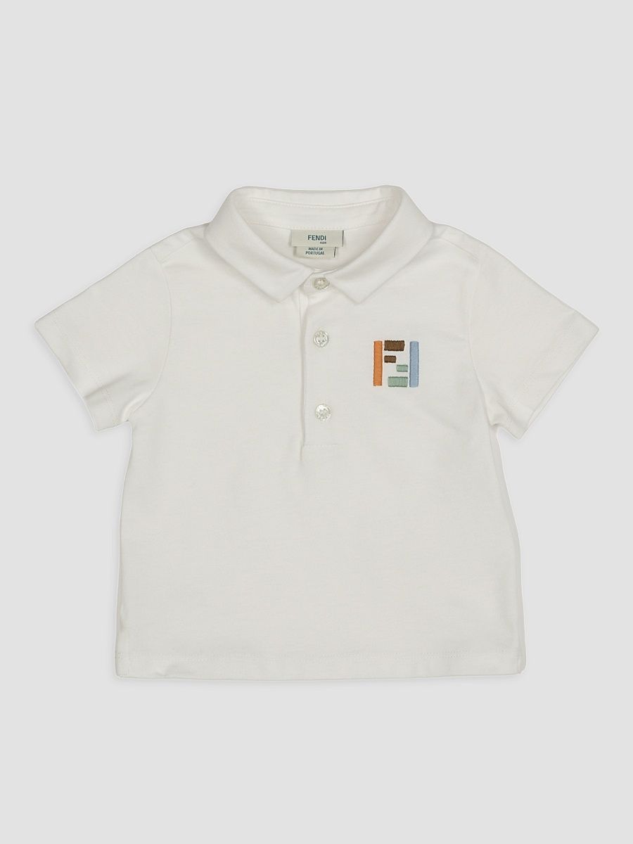 Baby Boy's & Little Boy's FF Embroidered Cotton Polo Shirt - White - Size 36 Months