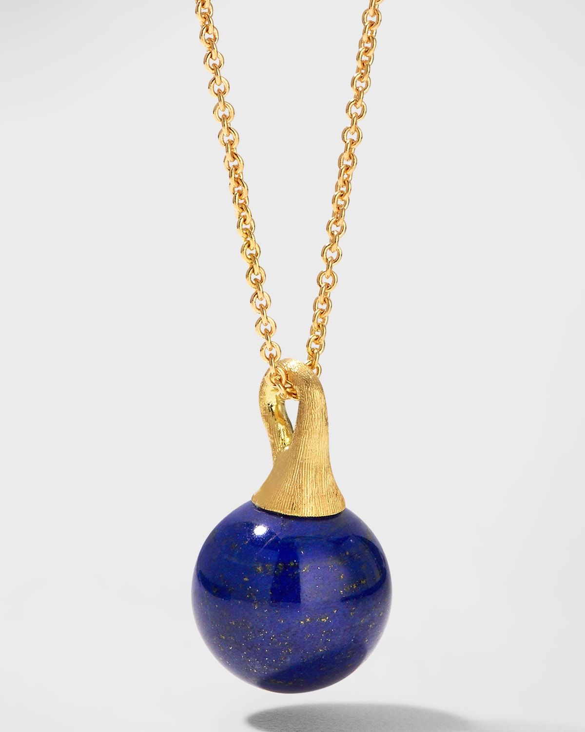 18K Africa Lapis Pendant Necklace
