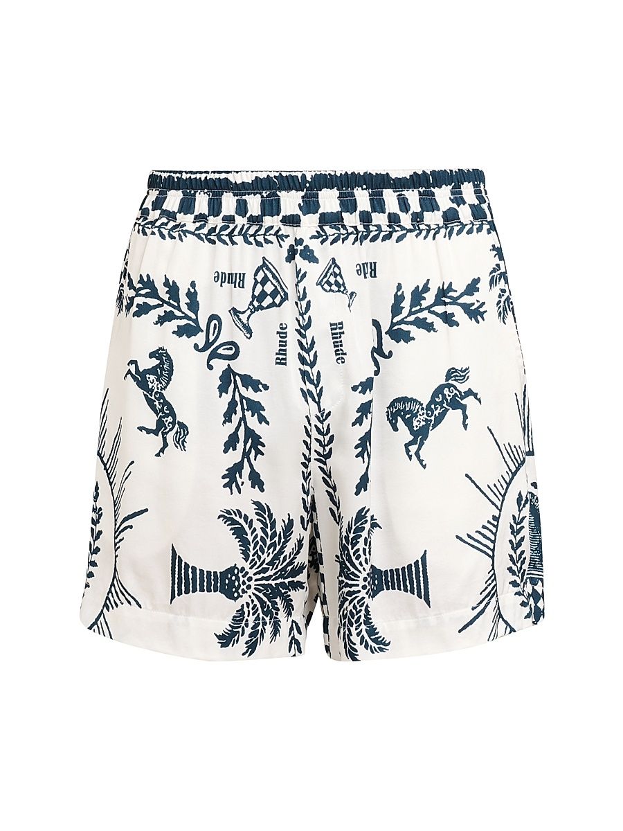 Men's Regista Tile Shorts - White Navy - Size XL