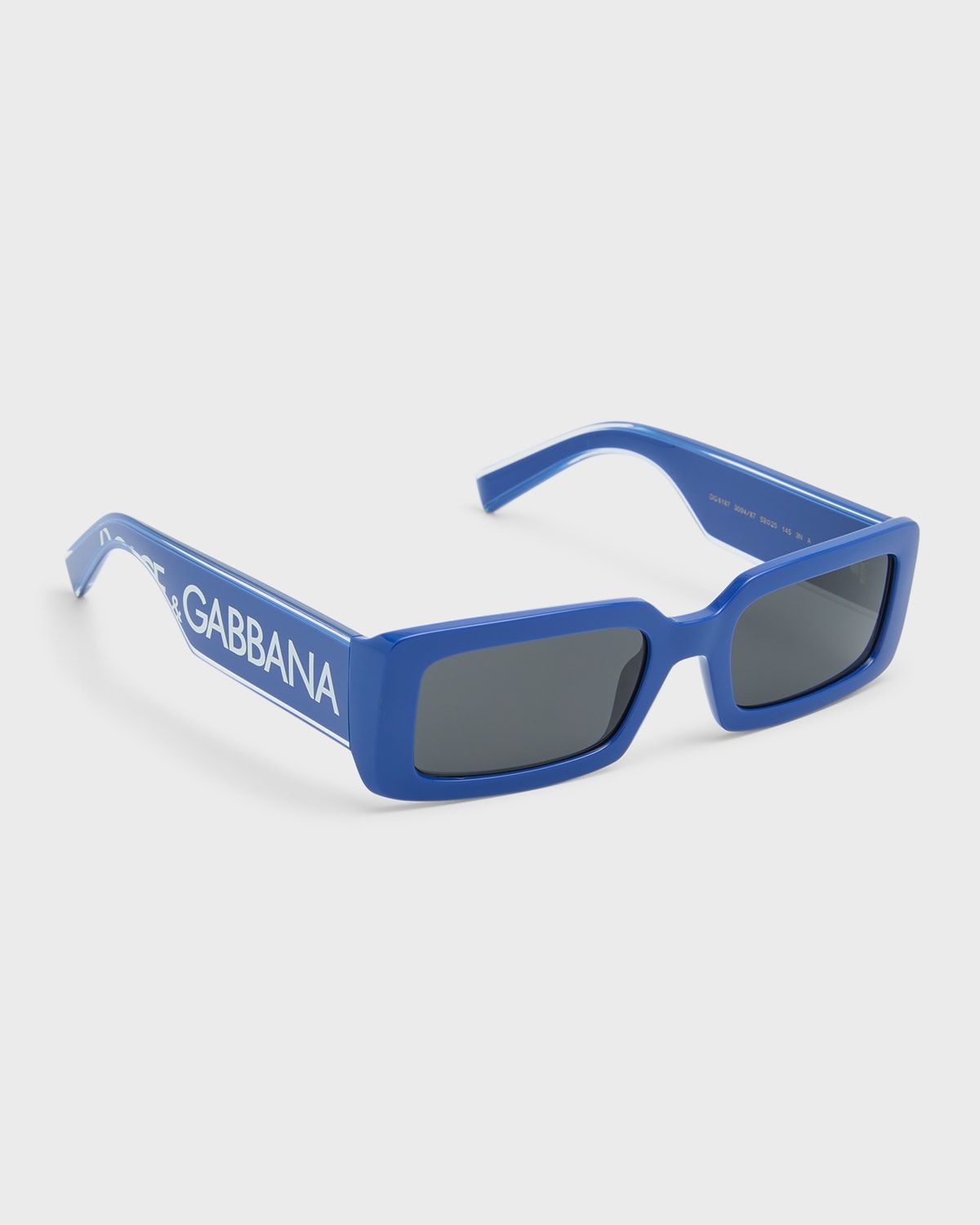 Graphic Logo Plastic Rectangle Sunglasses