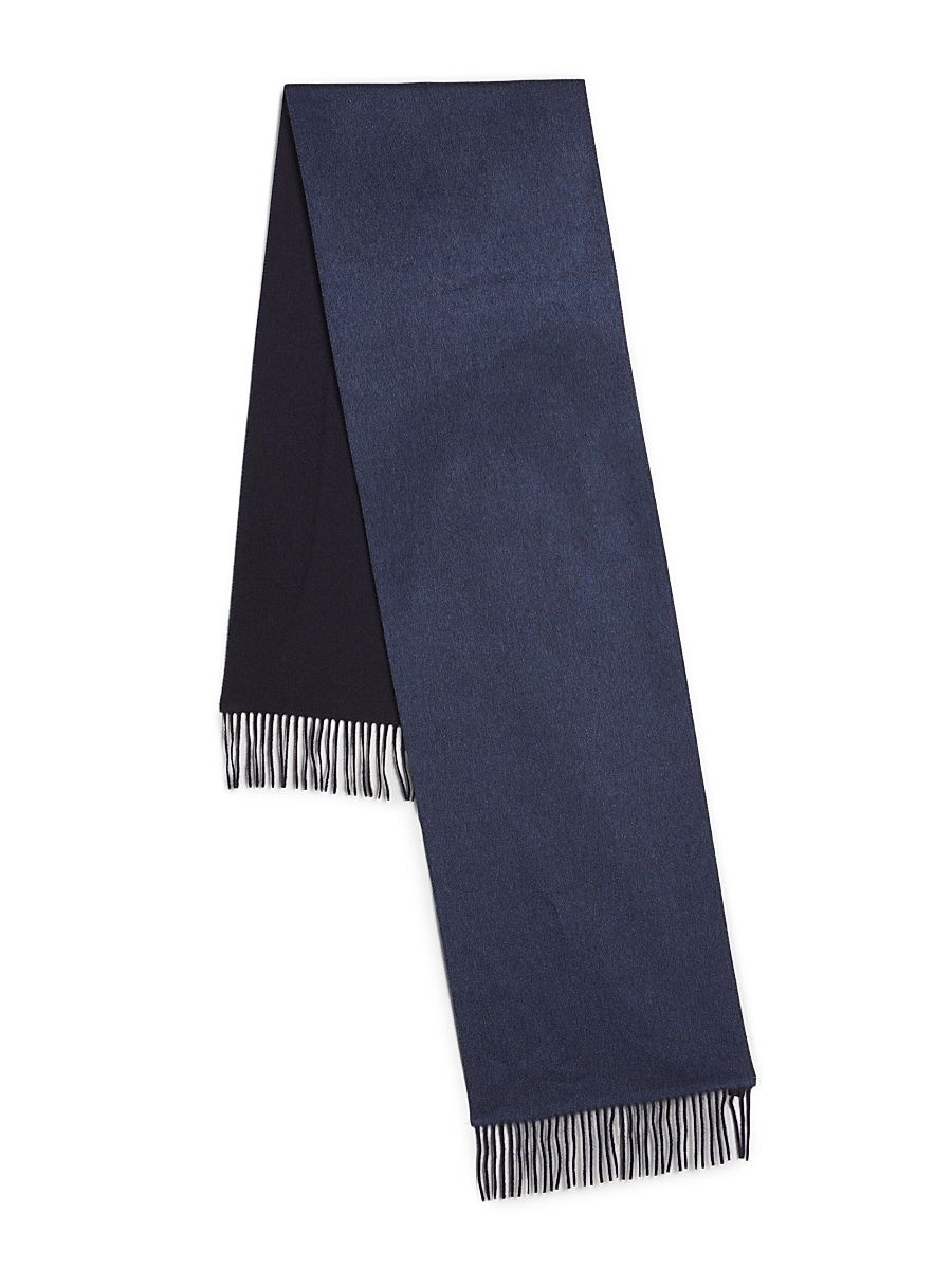 Men's COLLECTION Double-Face Cashmere-Wool Scarf - Navy