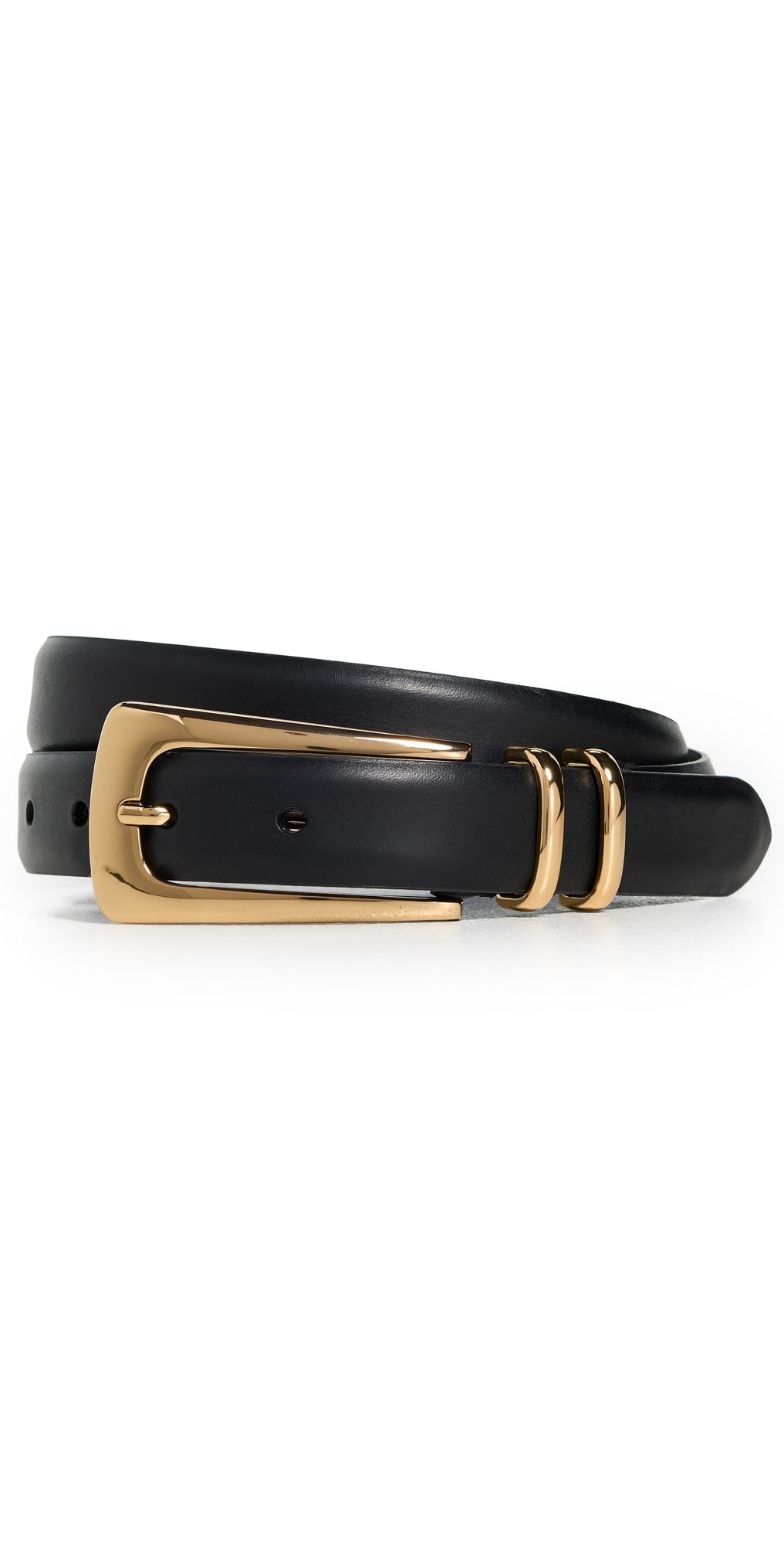 Madewell Elongated Buckle Belt True Black Leather L