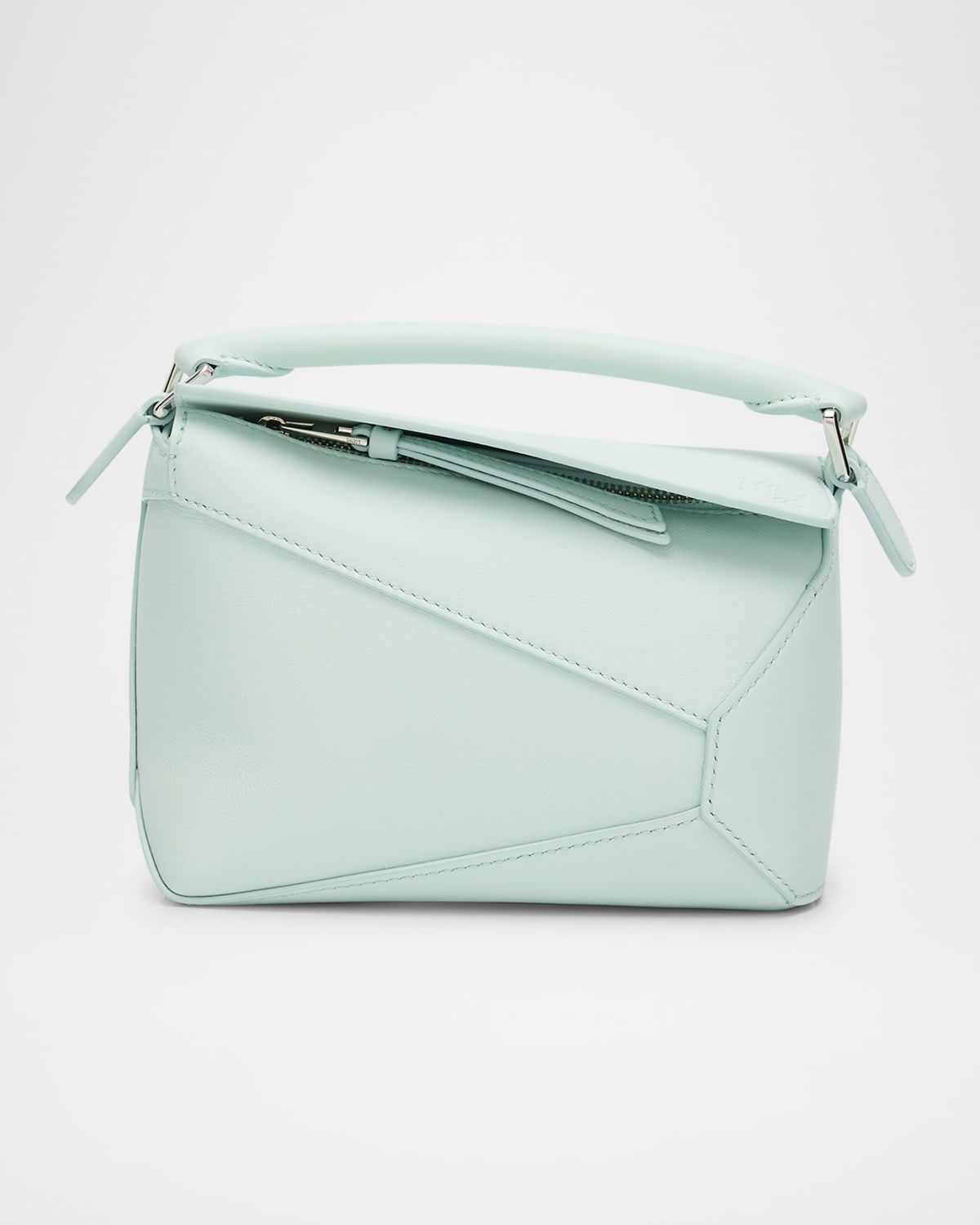 Puzzle Edge Mini Top-Handle Bag in Calfskin Leather