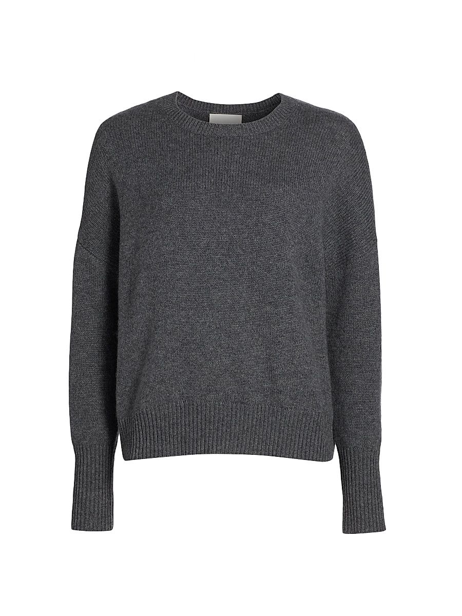 Women's Mila Cashmere Relaxed-Fit Sweater - Graphite - Size Small