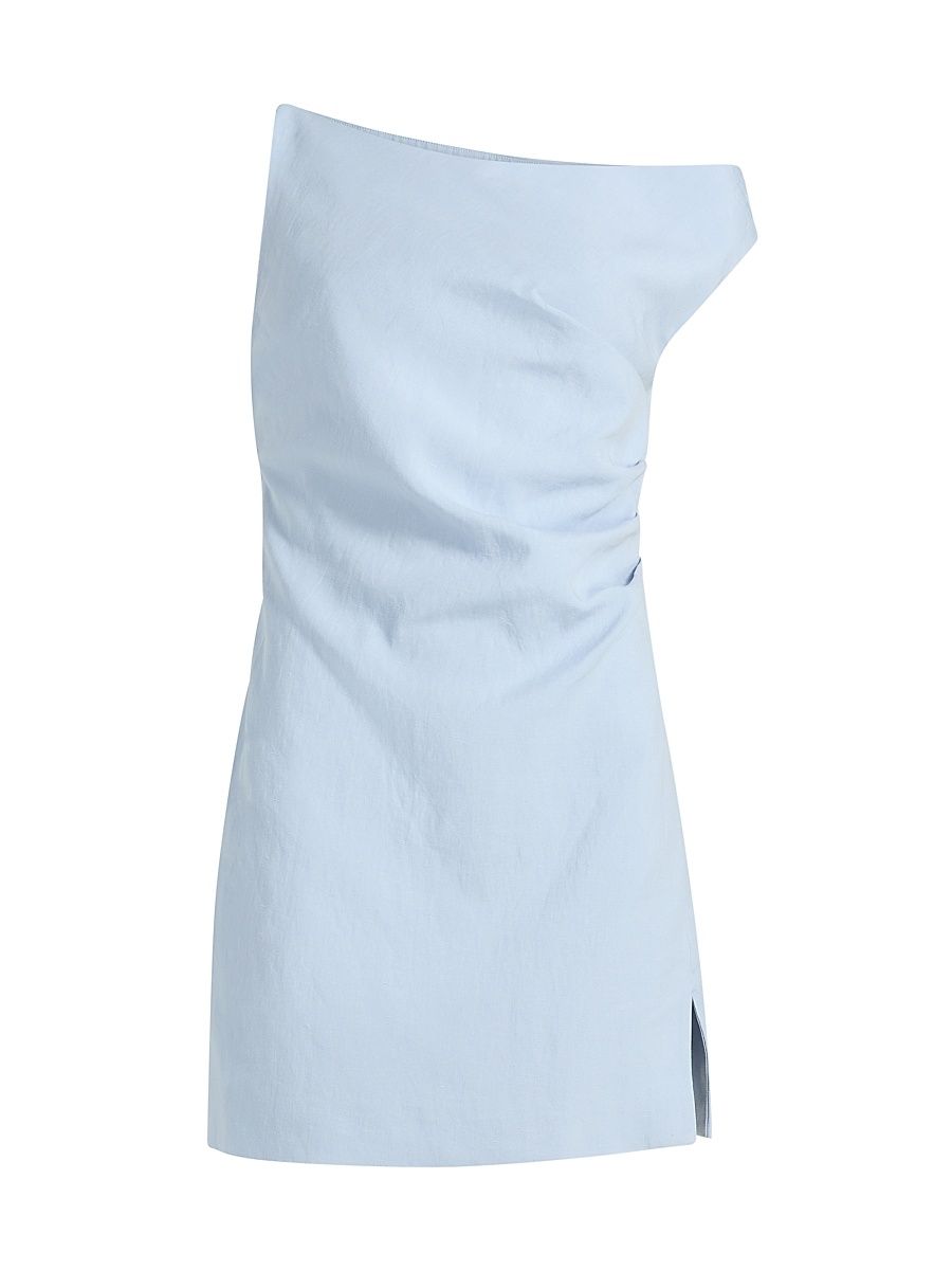 Women's Winnie Draped One-Shoulder Minidress - Ice - Size Large