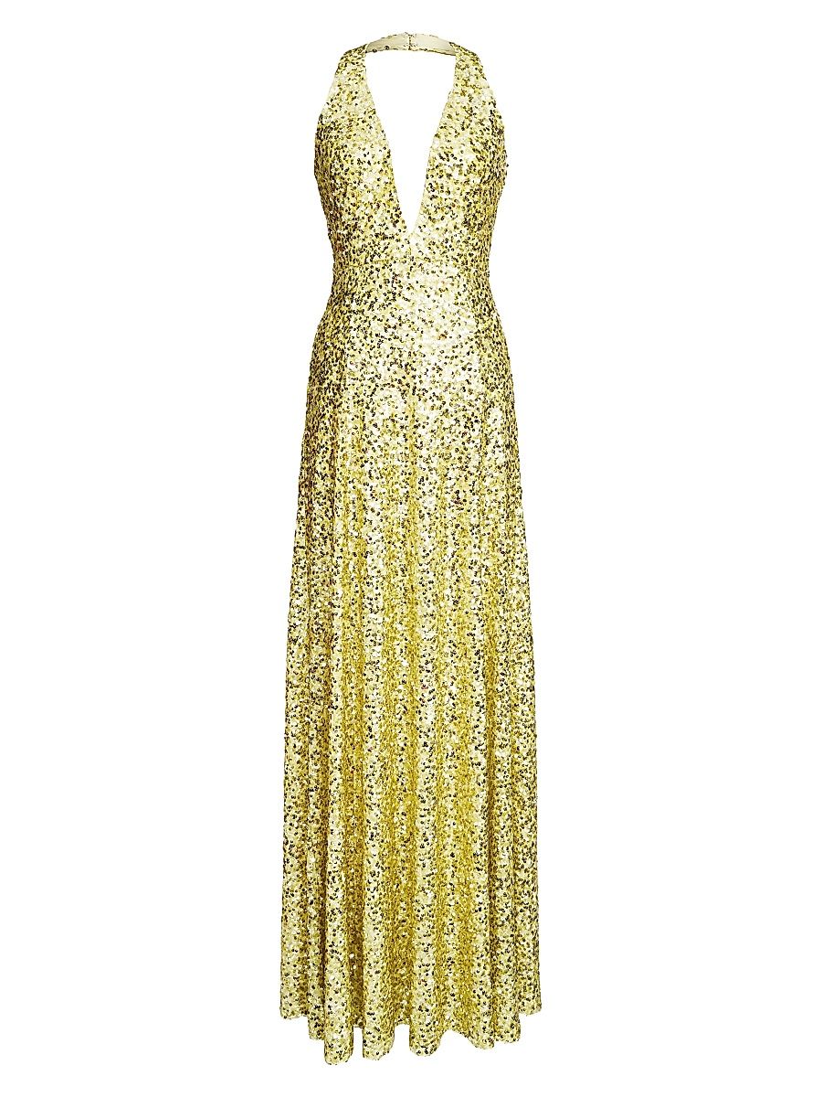 Women's Renata Sequin Halterneck Gown - Marang - Size 12