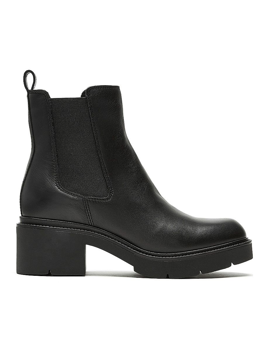 Women's Axton Leather Chelsea Boots - Black Leather - Size 10