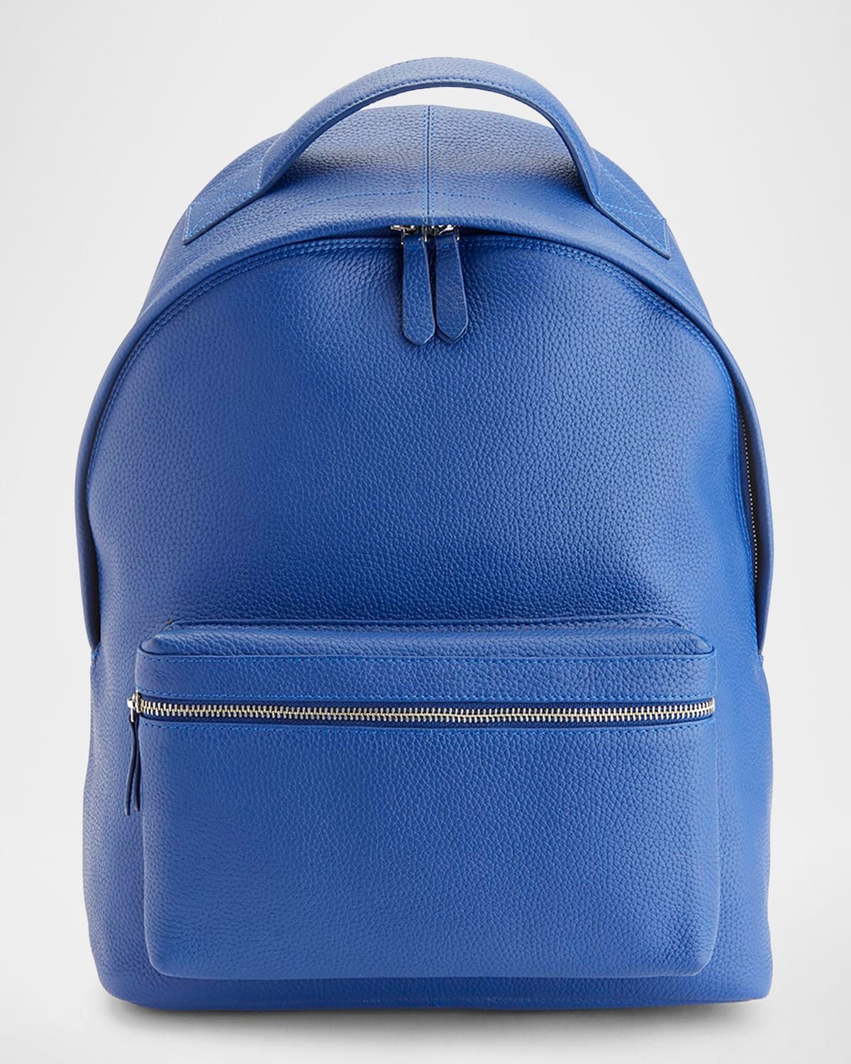 Monogrammed Leather 13" Laptop Backpack