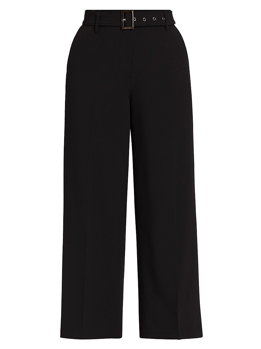 Women's The Carla Belted Culotte Pants - Noir - Size 16