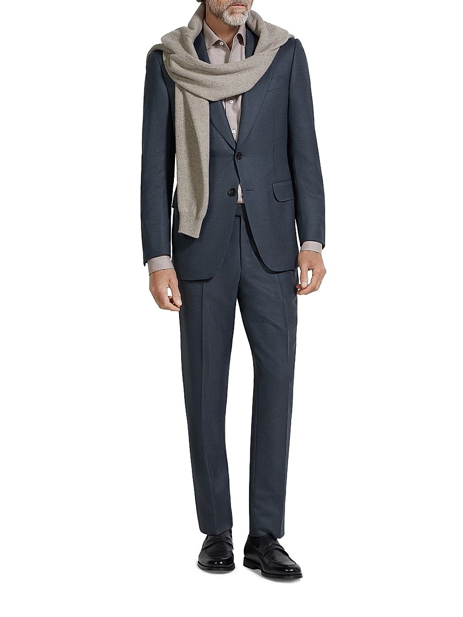 Men's 15milmil15 Wool Suit - Teal Blue - Size 44