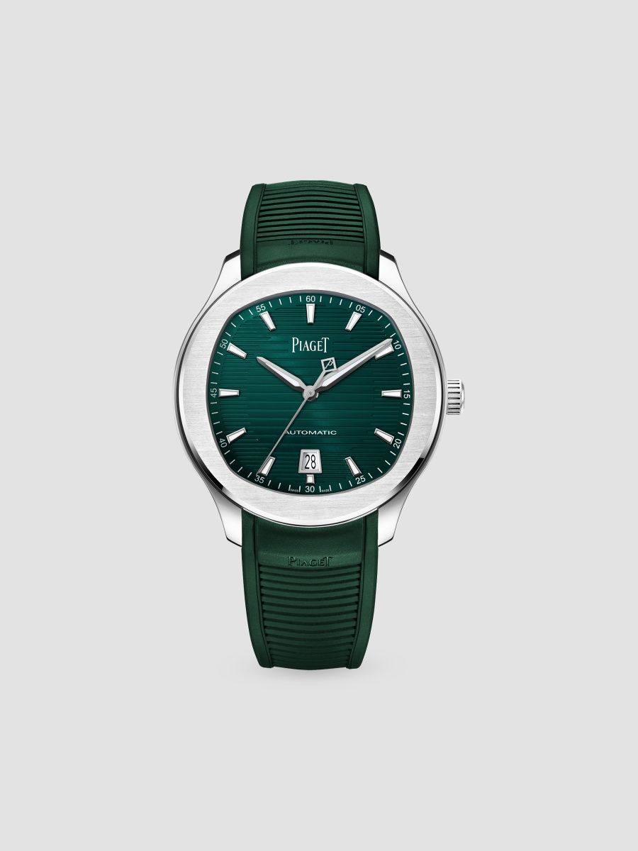 Piaget Men's Polo Stainless Steel & Rubber Date Watch/42MM - Green