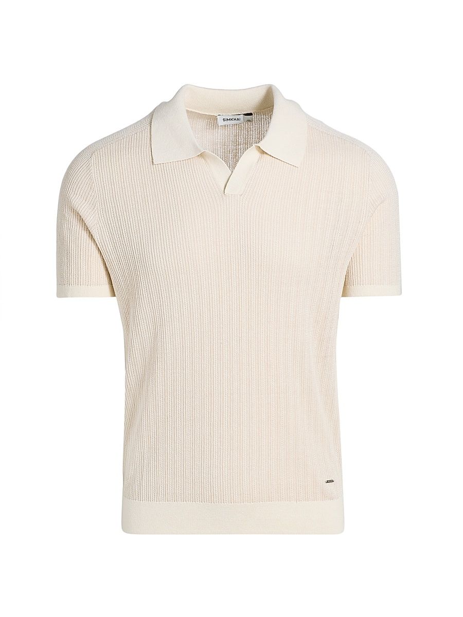 Men's Radcliff Knit Shirt - Off White Multi - Size Small