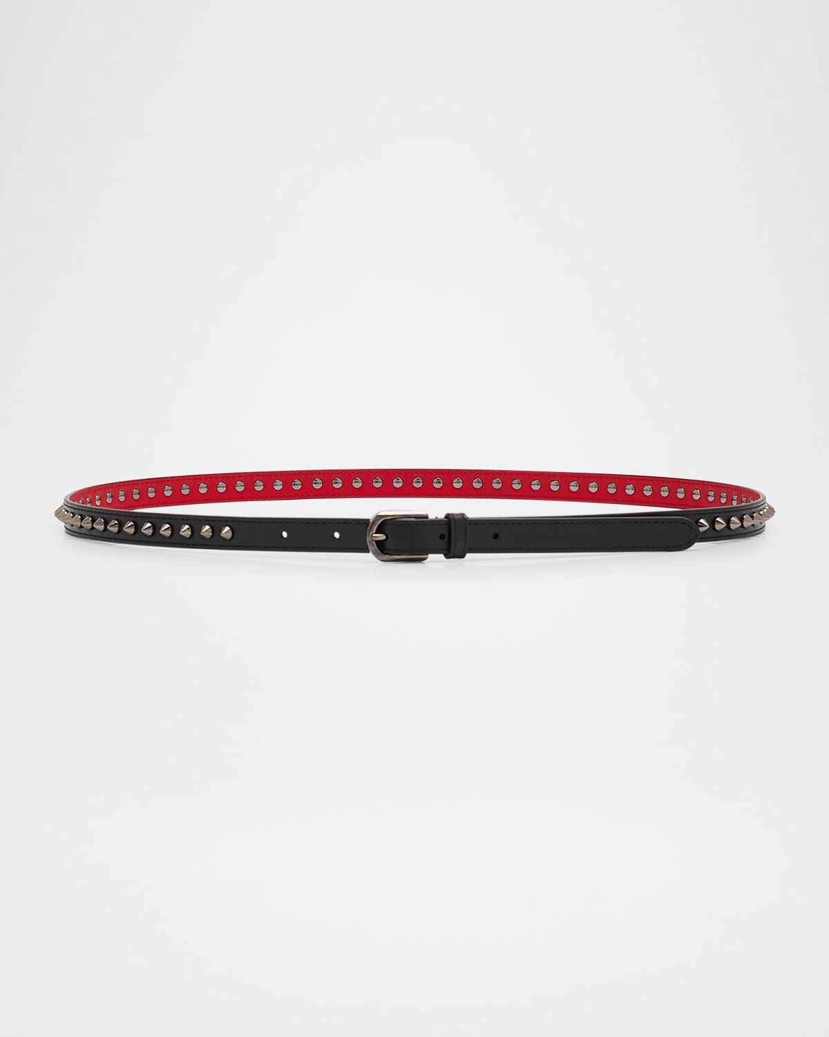 Cabata Paris Spike Skinny Belt in Calf Leather