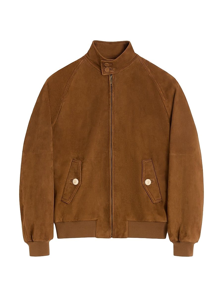 Men's Suede Jacket - Brown - Size 38