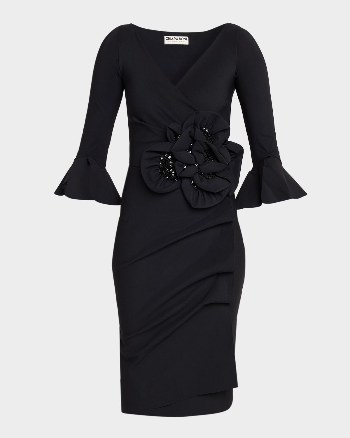 Triana Sequin Rosette Bodycon Dress