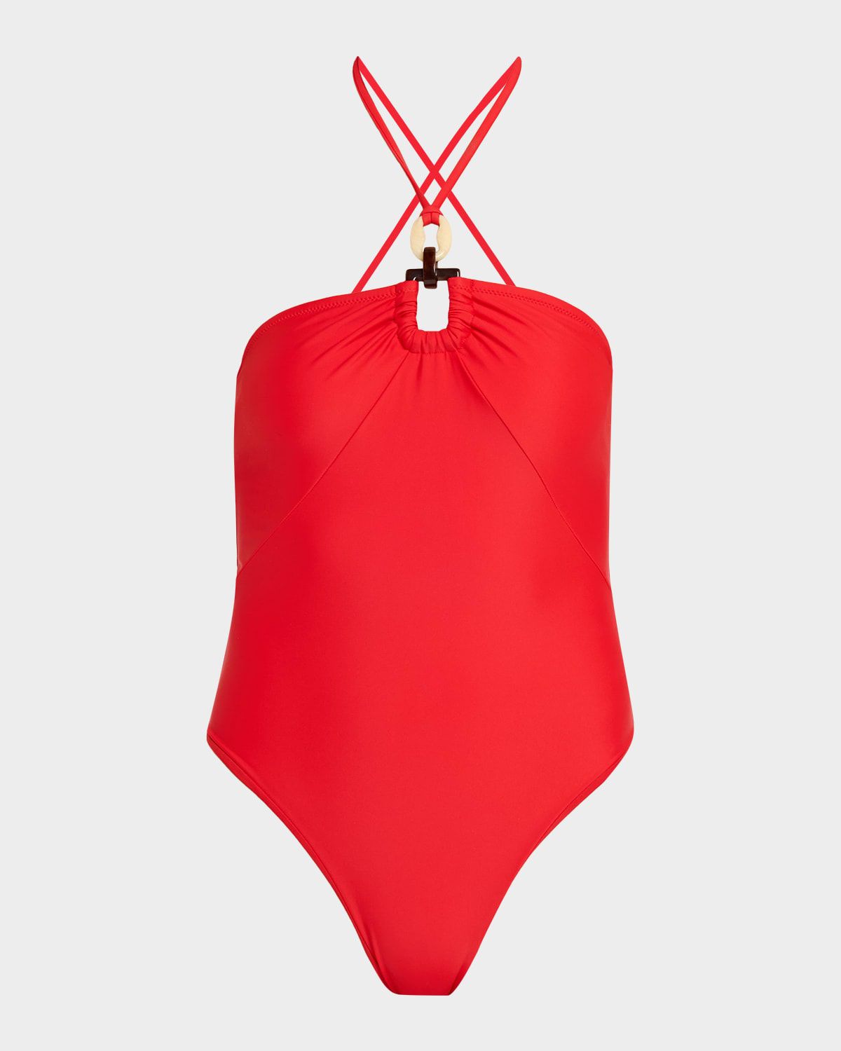 Marjorie Ring Halter One-Piece Swimsuit