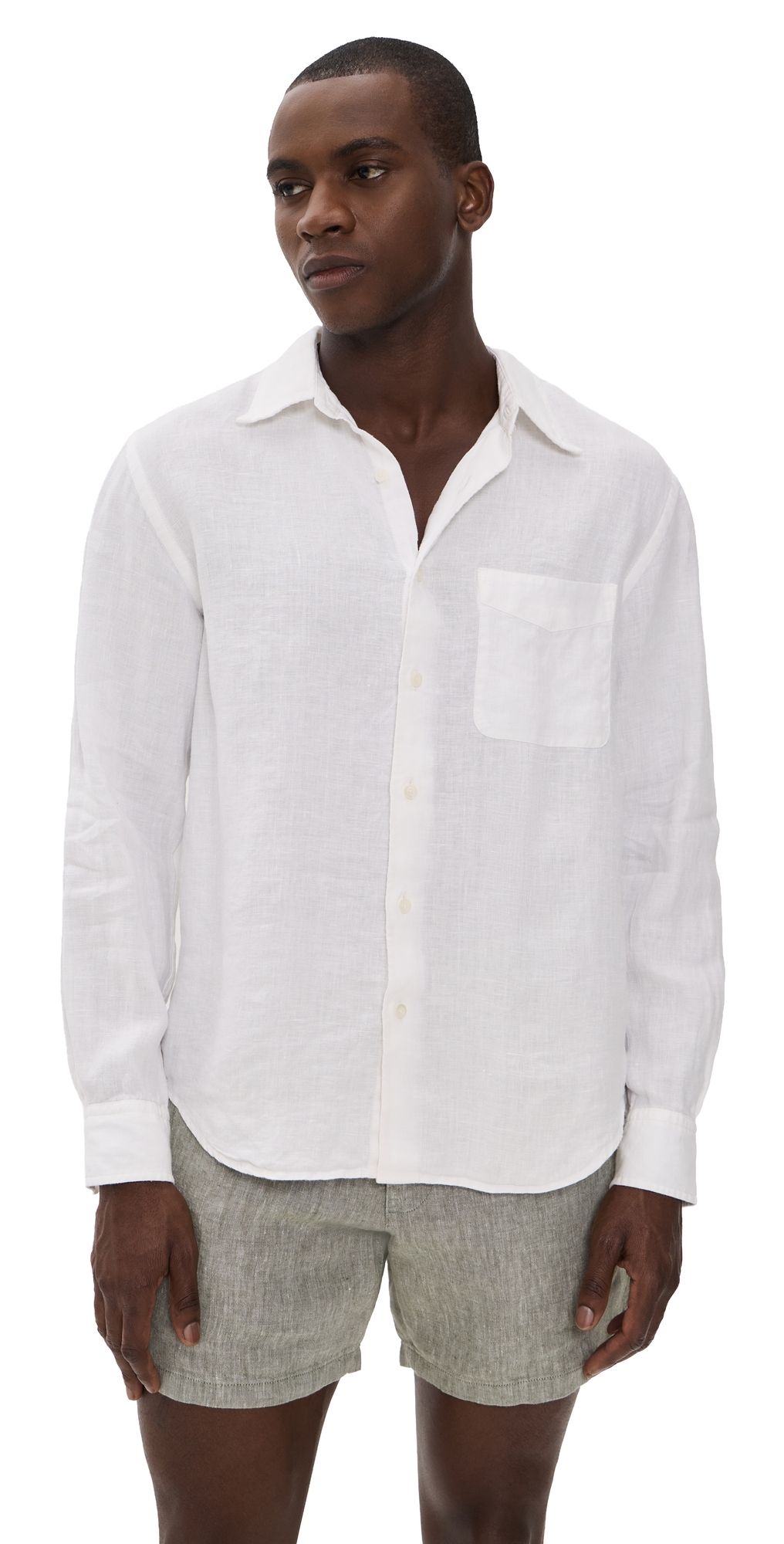 Madewell Madewell x Shopbop Linen Button Down Shirt White L